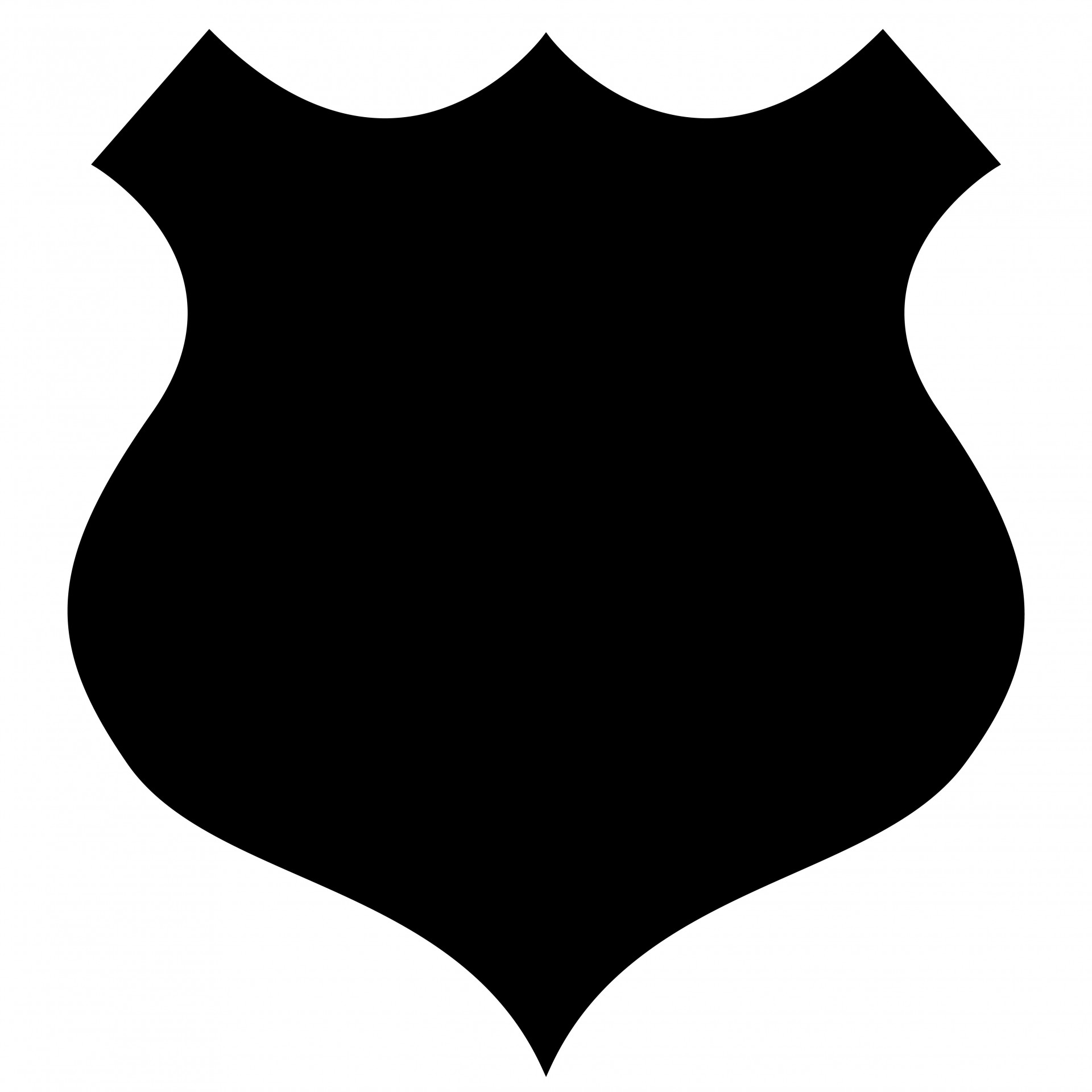 Badge Shield Black Shape Clipart Free Image From Needpix