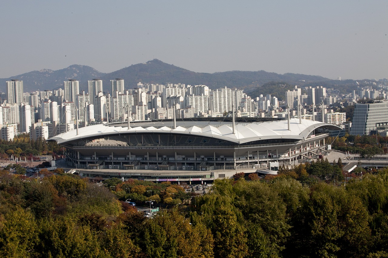 World Cup Stadium Sangam Republic Of Korea Sky Park Park Free Image