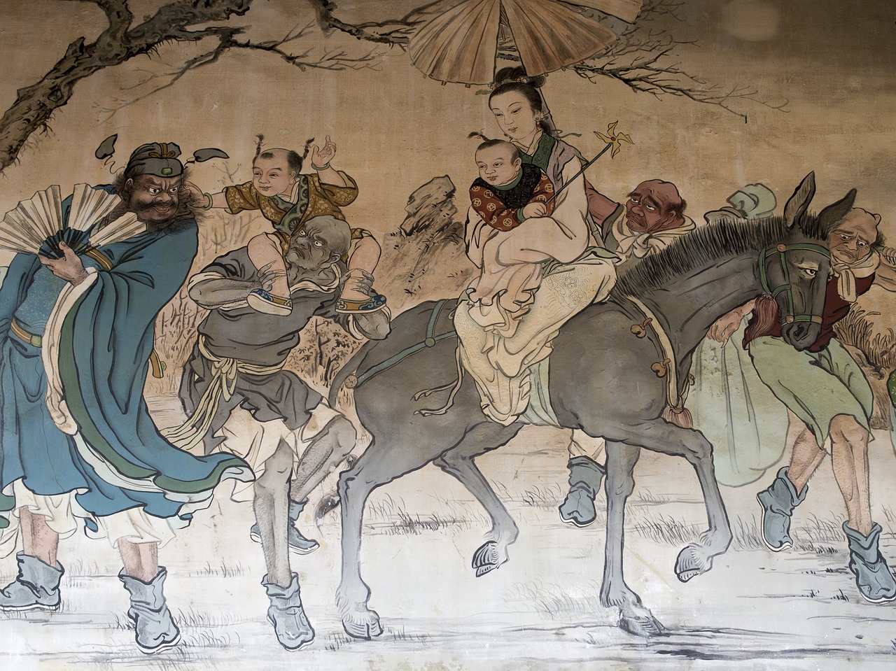 廟-woo tradition mural free photo
