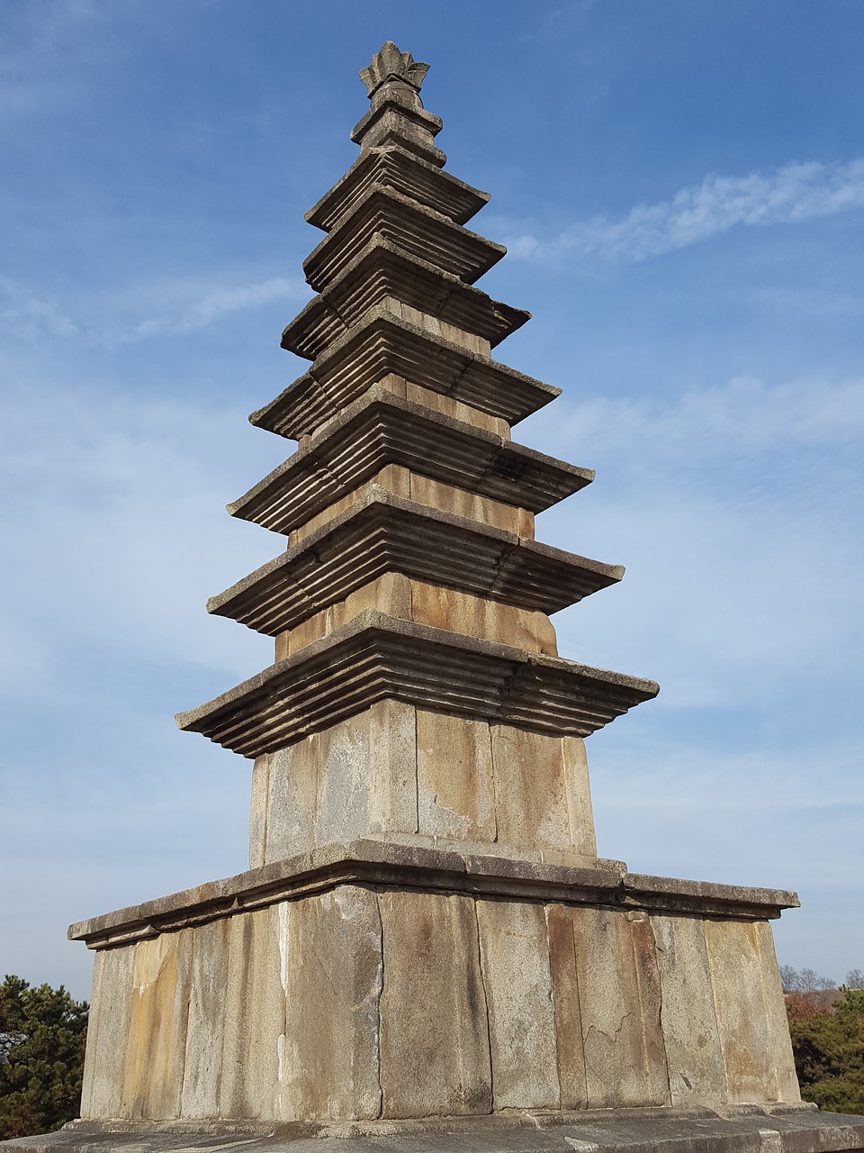 0 won jungangtap 7-storey pagoda top free photo