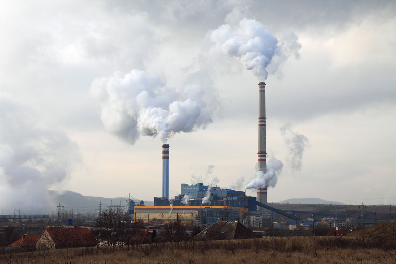 building chimneys clouds free photo