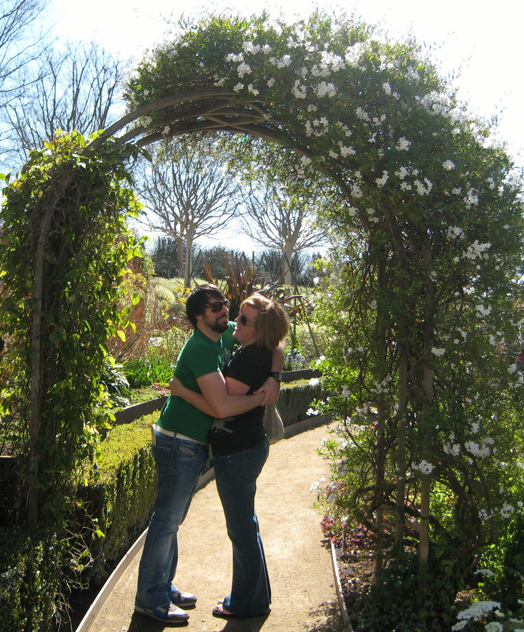 young couple flowering free photo