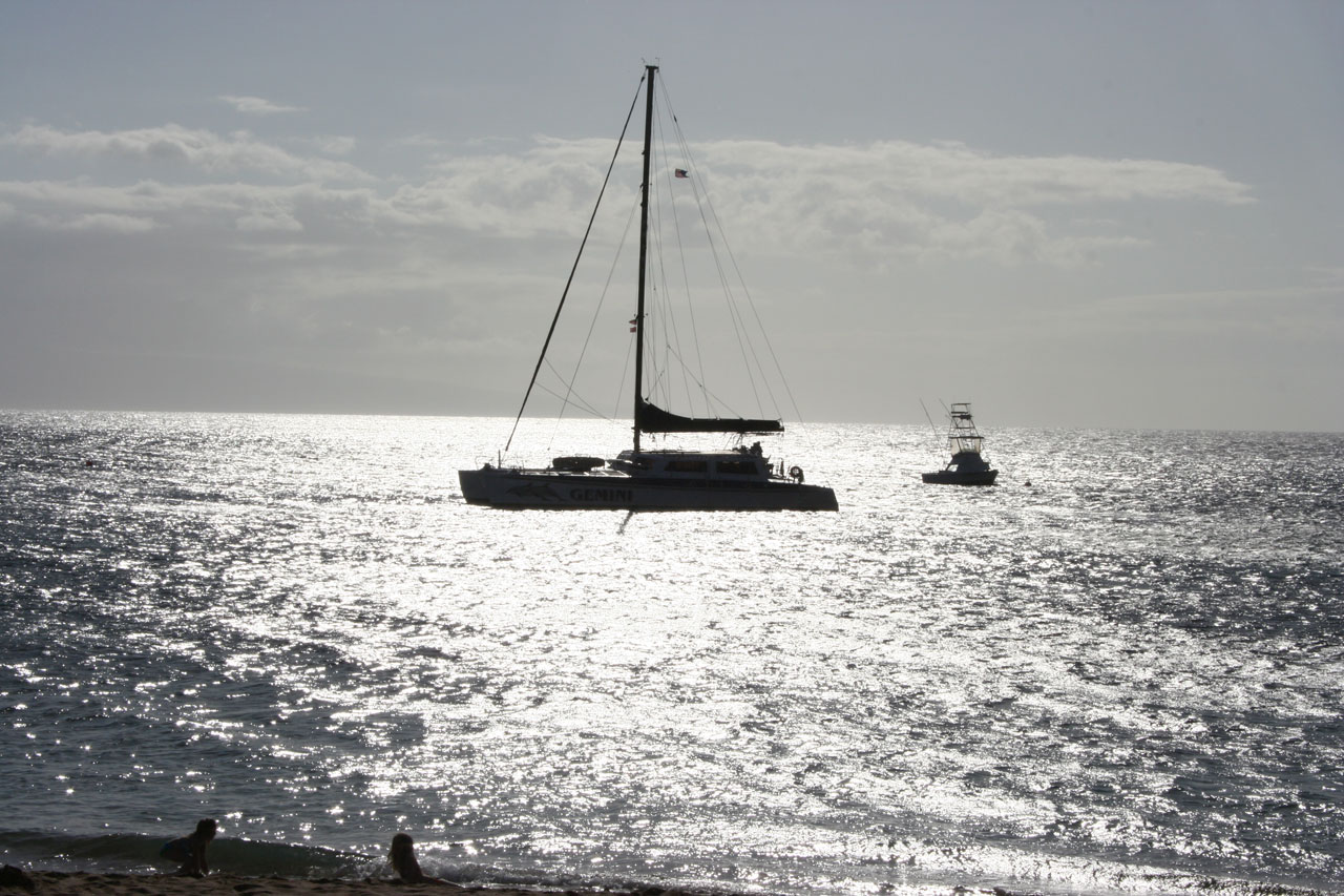 hawaii sunset ocean free photo