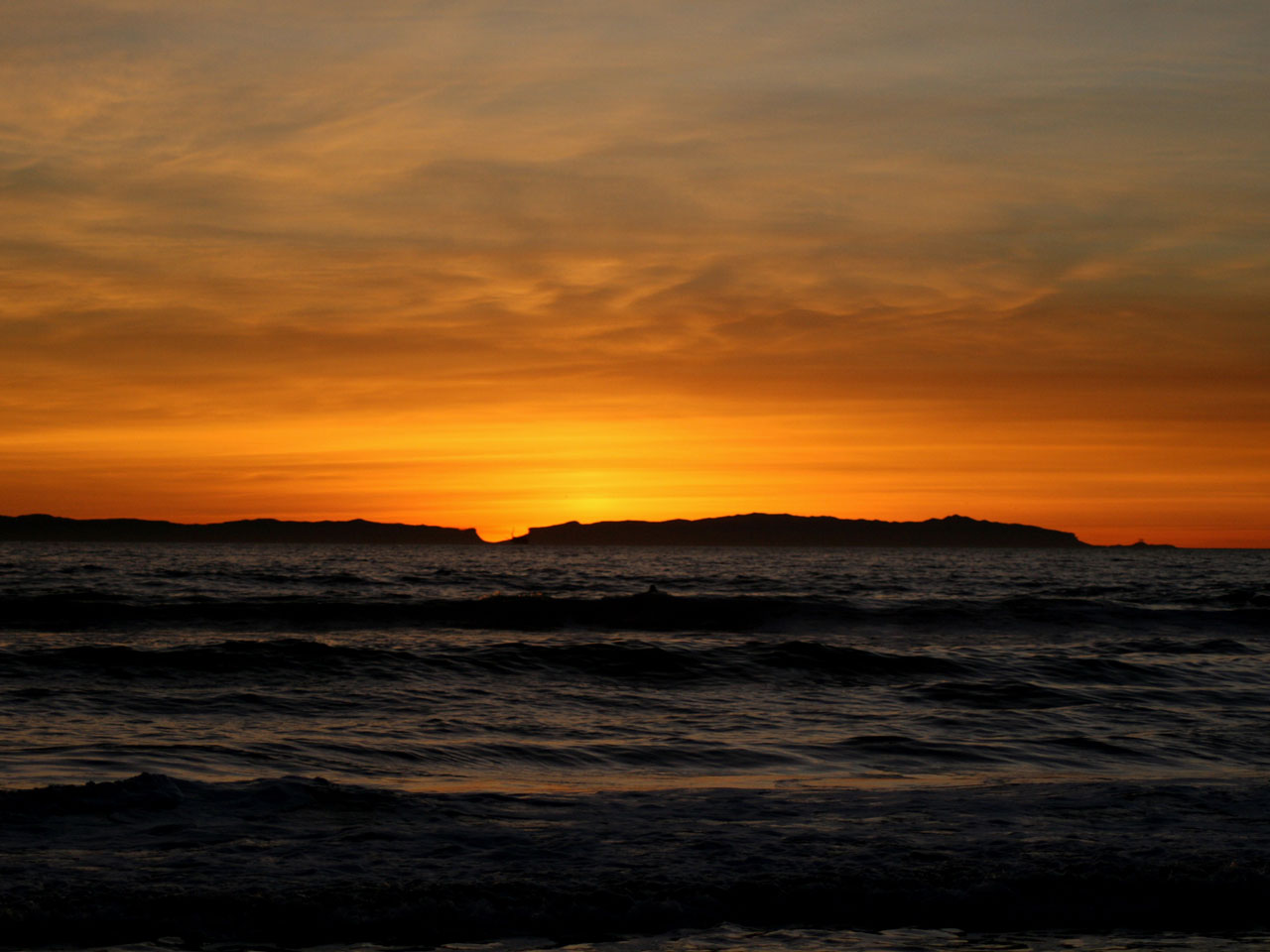 sunset california pacific free photo
