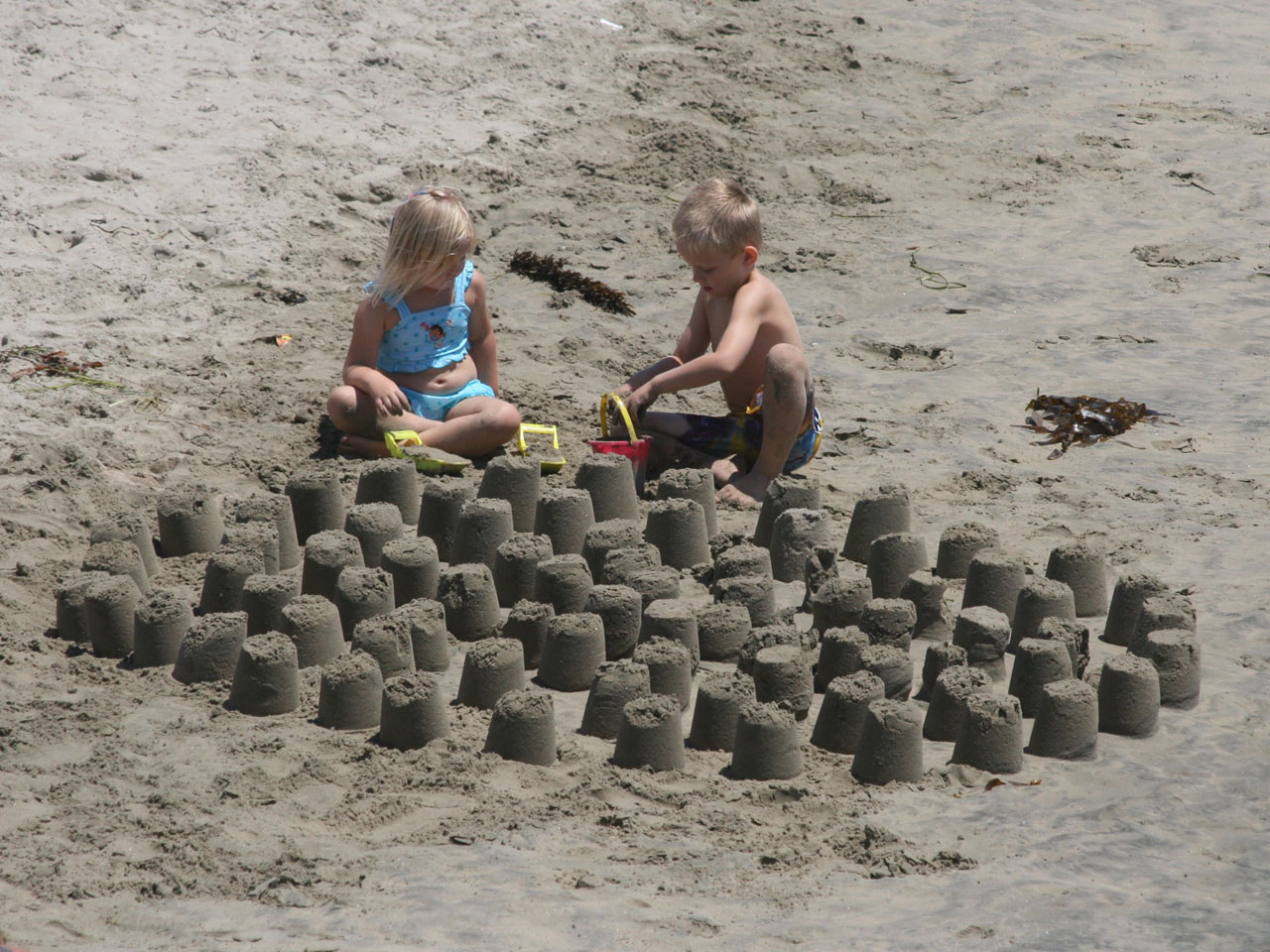 children sand beach free photo