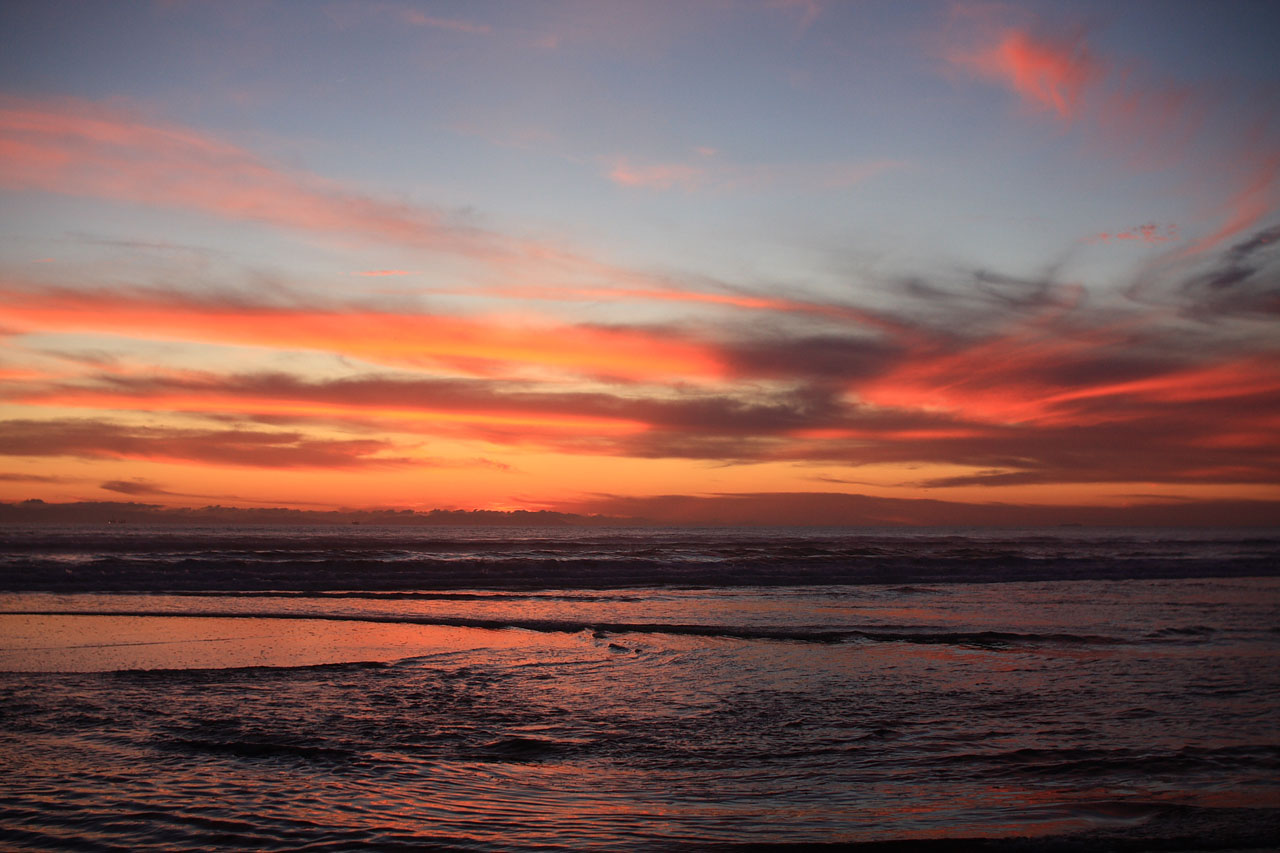 sunset beach california free photo