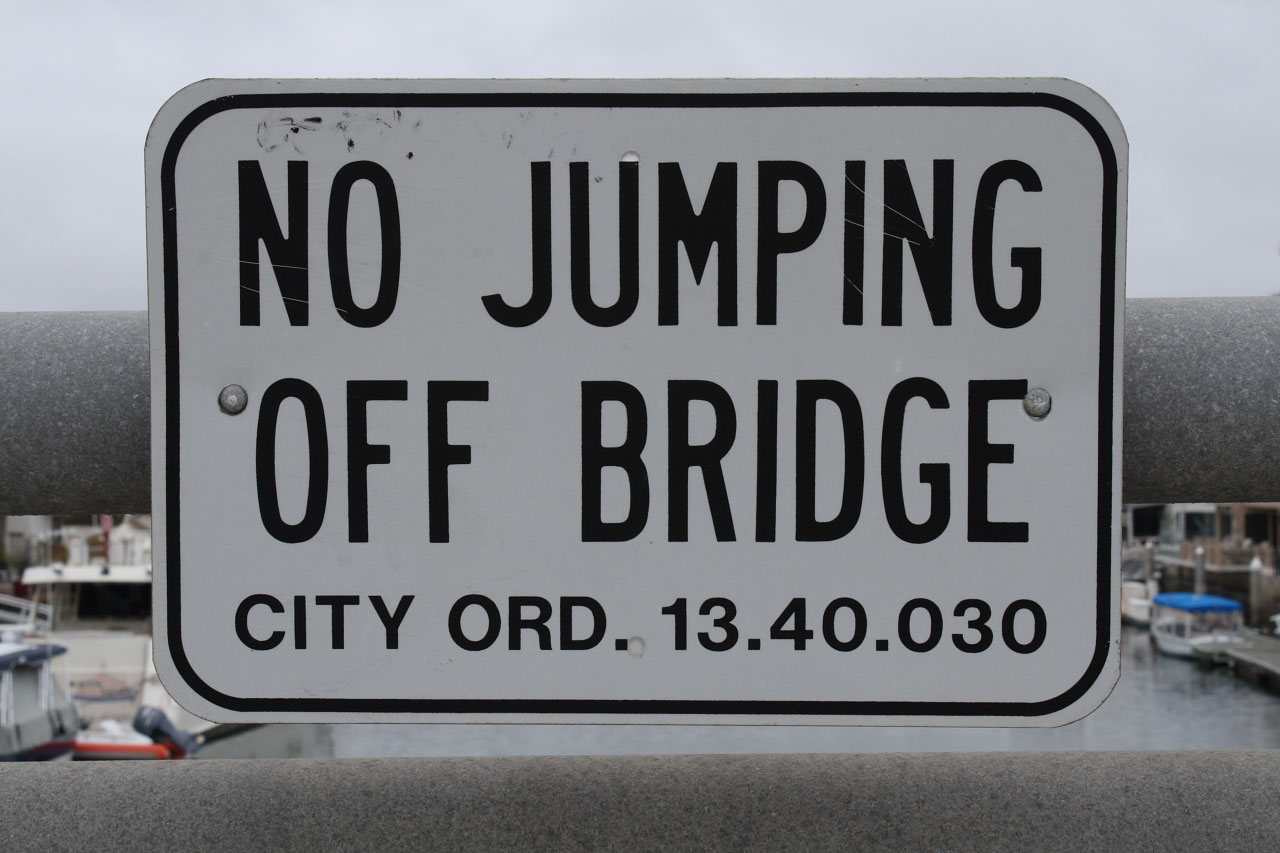 sign bridge parking free photo