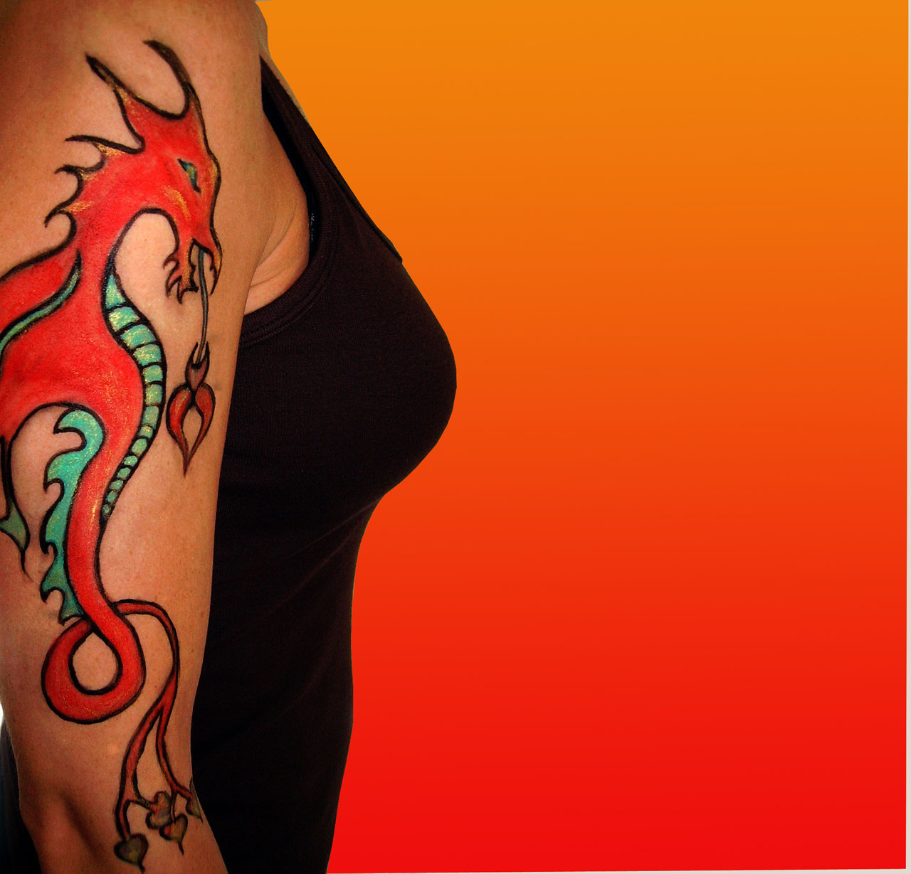 tattoo temporary dragon free photo