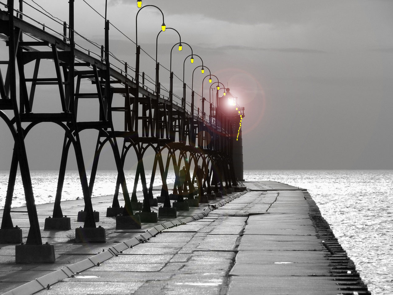 south haven lighthouse free photo