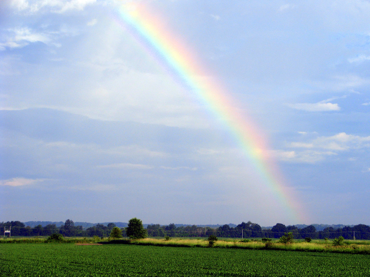 rainbow field michigan free photo