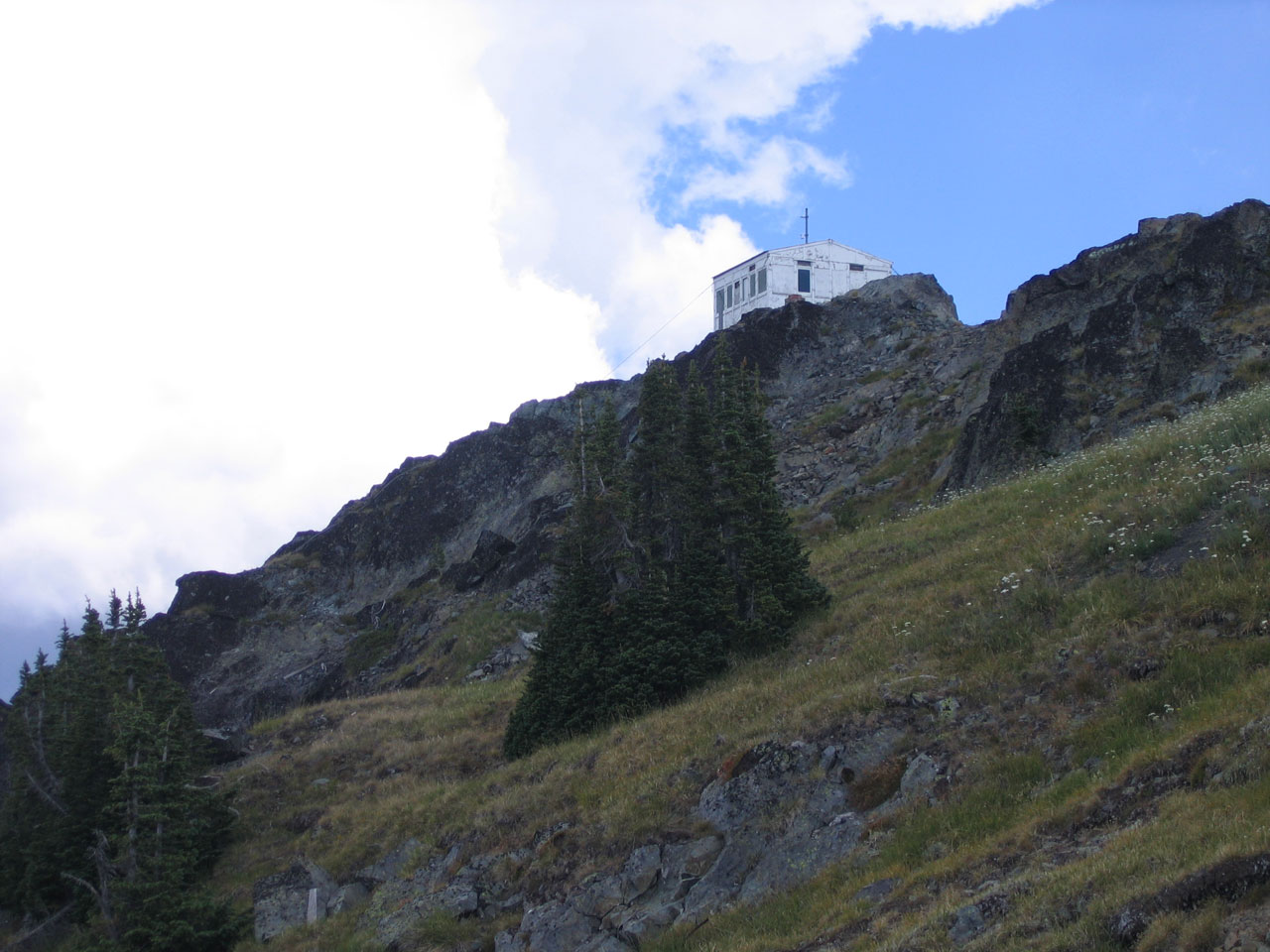 fire lookout mountain hut free photo