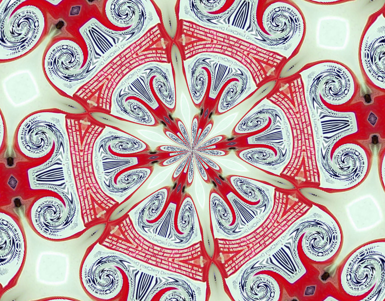 background curly-q kaleidoscope free photo