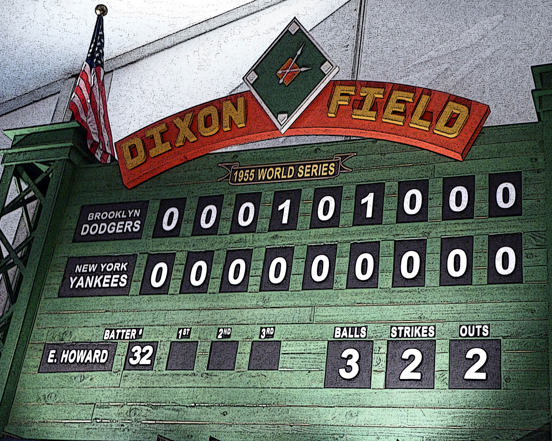 baseball vintage scoreboard free photo