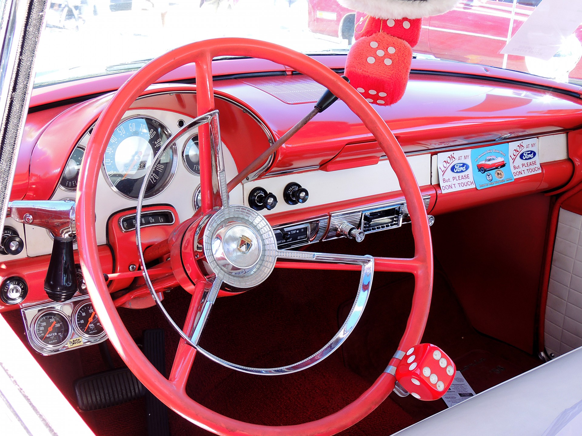 classic car 1950s 1950s car interior free photo