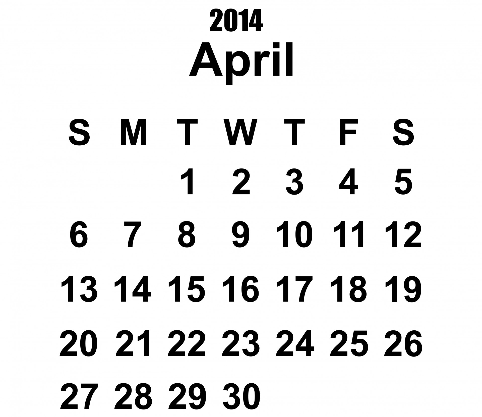 2104 calendar april,2014 calendar,2104,april,calendar free image from