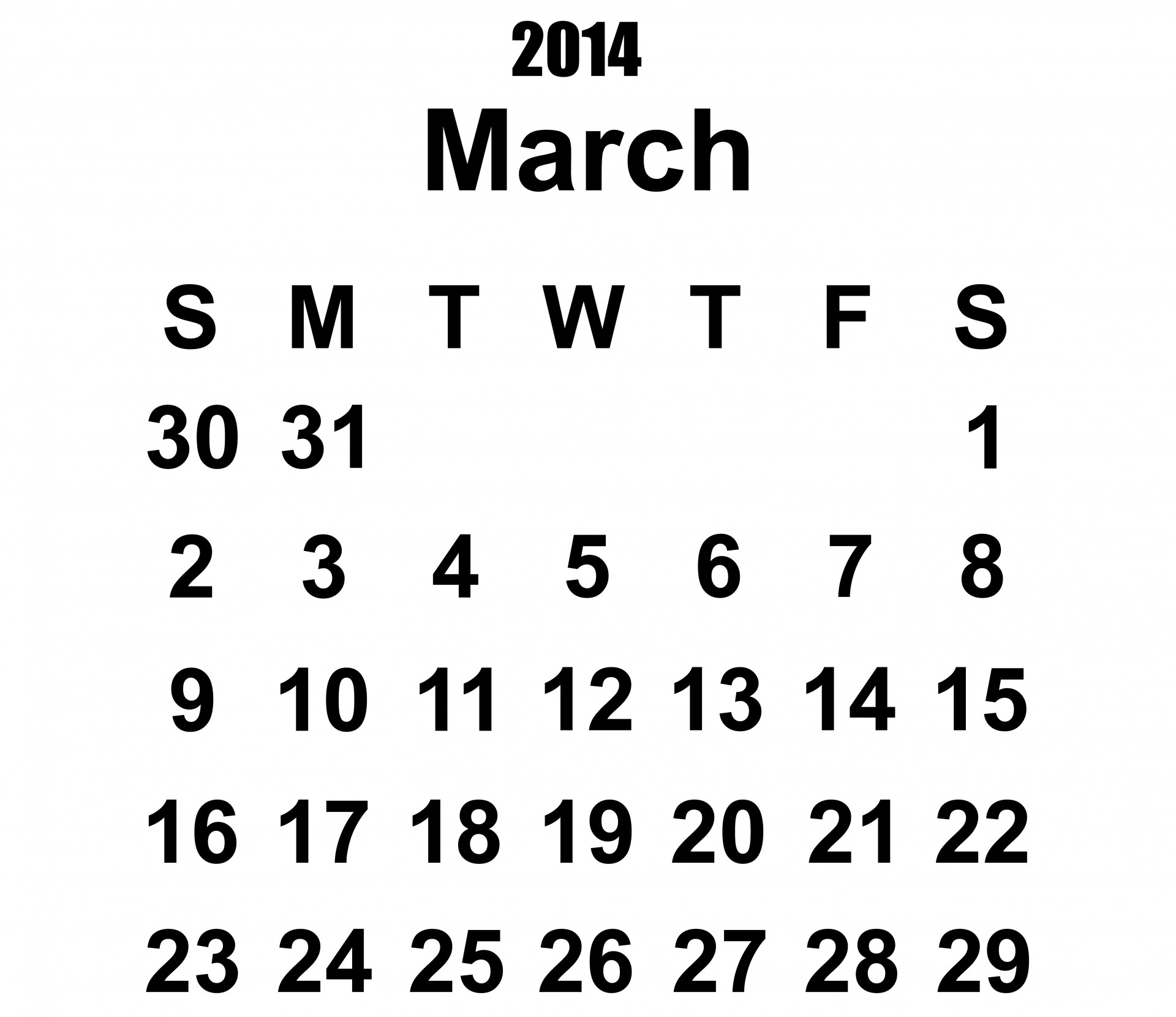 14 Calendar March 2104 Calendar 14 March Calendar Free Image From Needpix Com