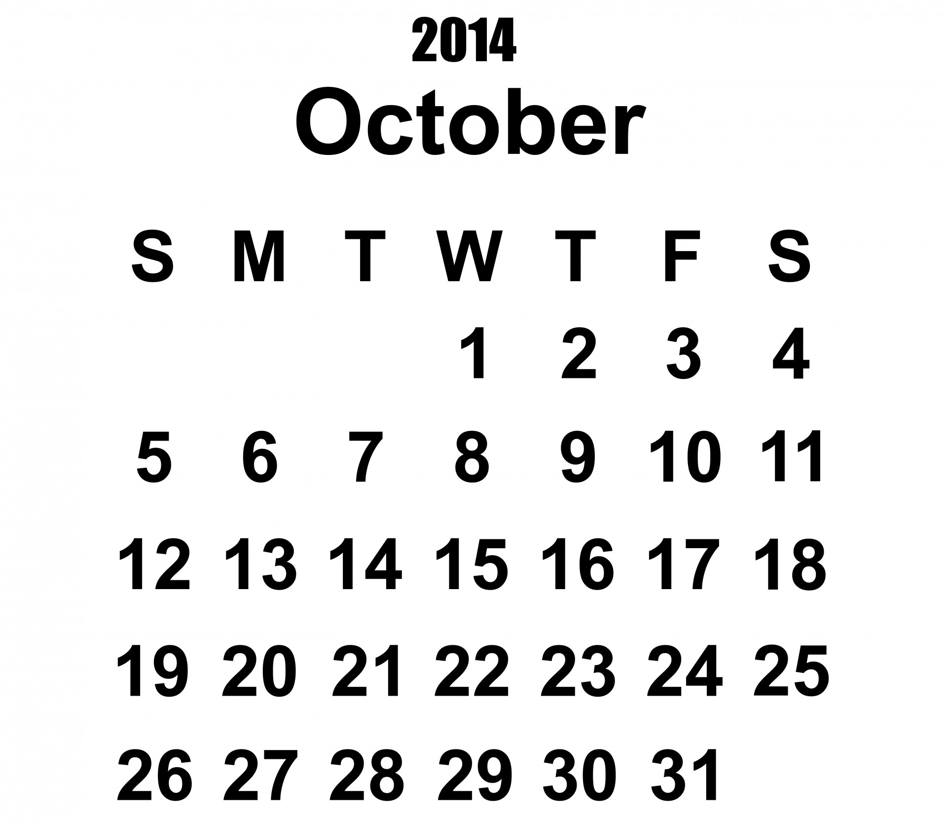 2014 calendar october 2014 calendar 2014 free photo