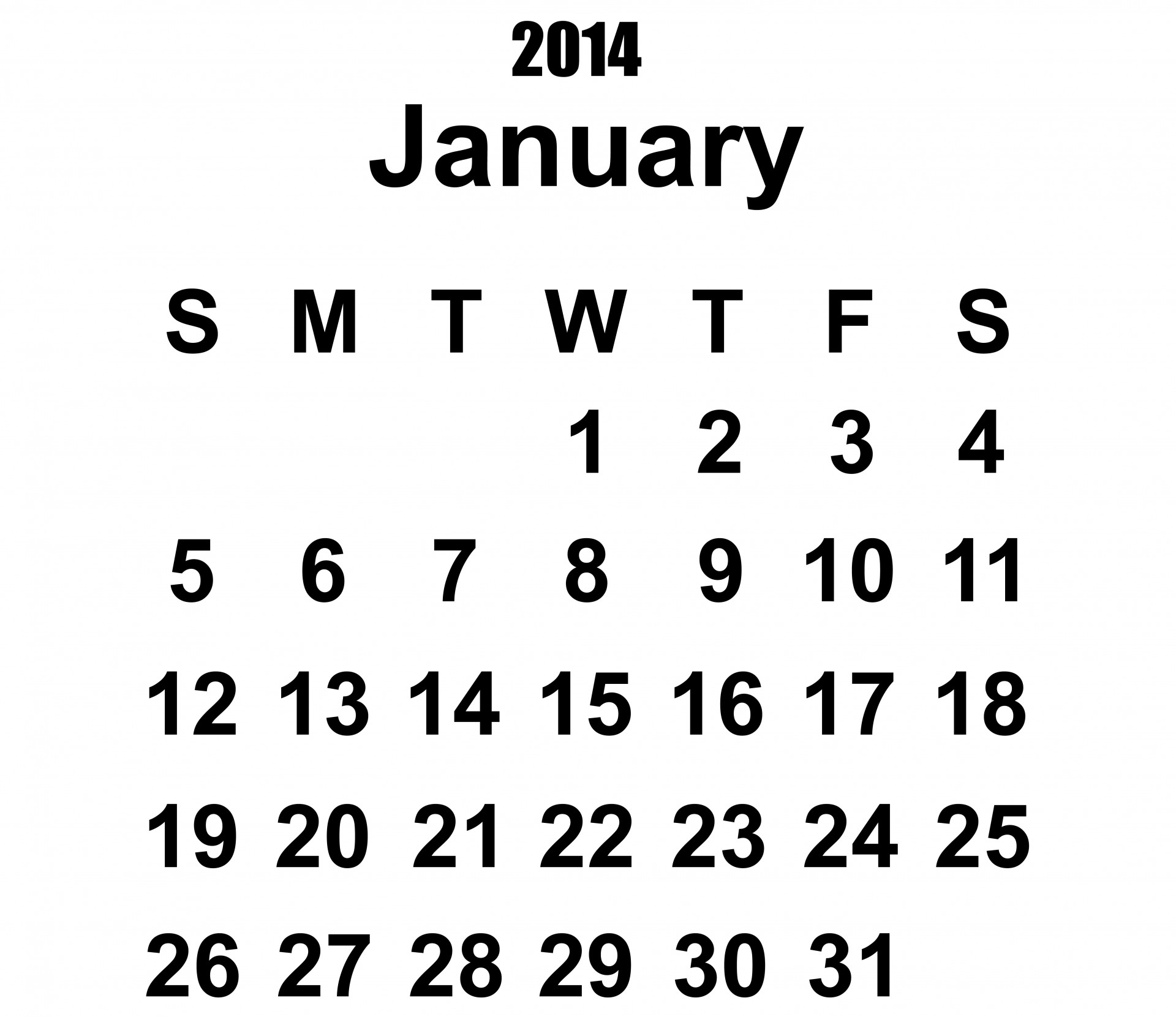january 2014 calendar 2014 calendar 2014 free photo