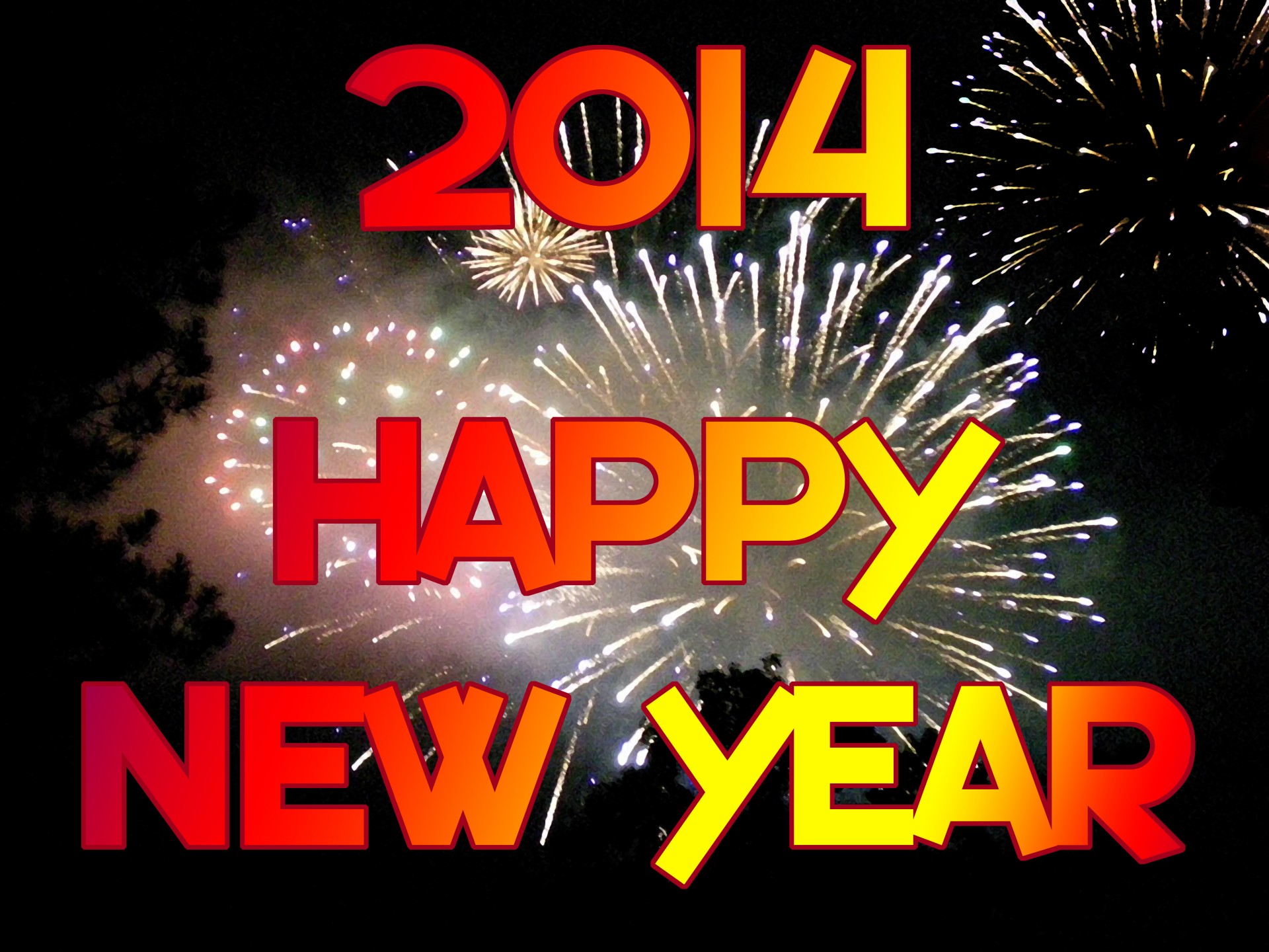 2014 happy new year fireworks free photo