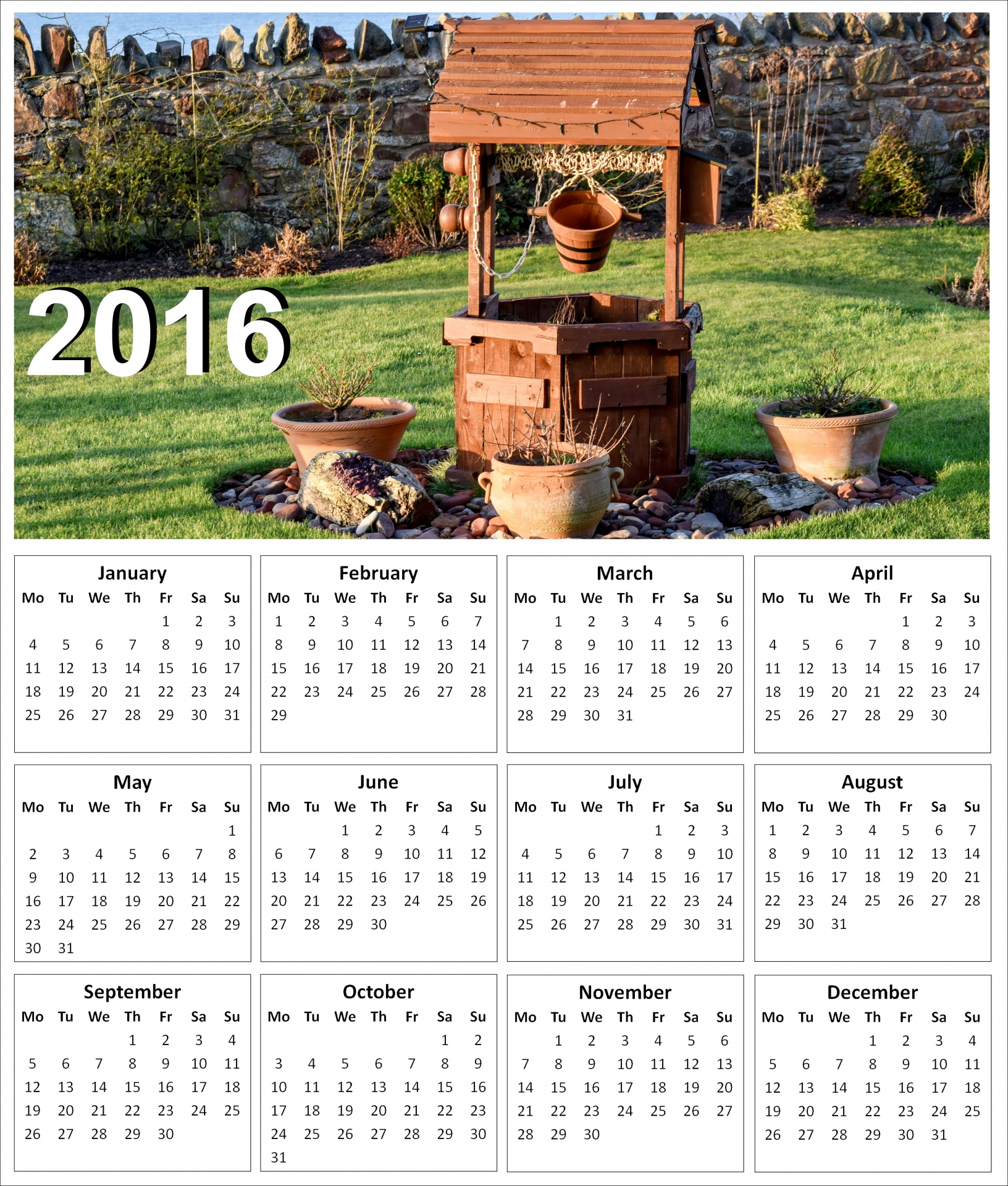 2016 calendar calendar year free photo