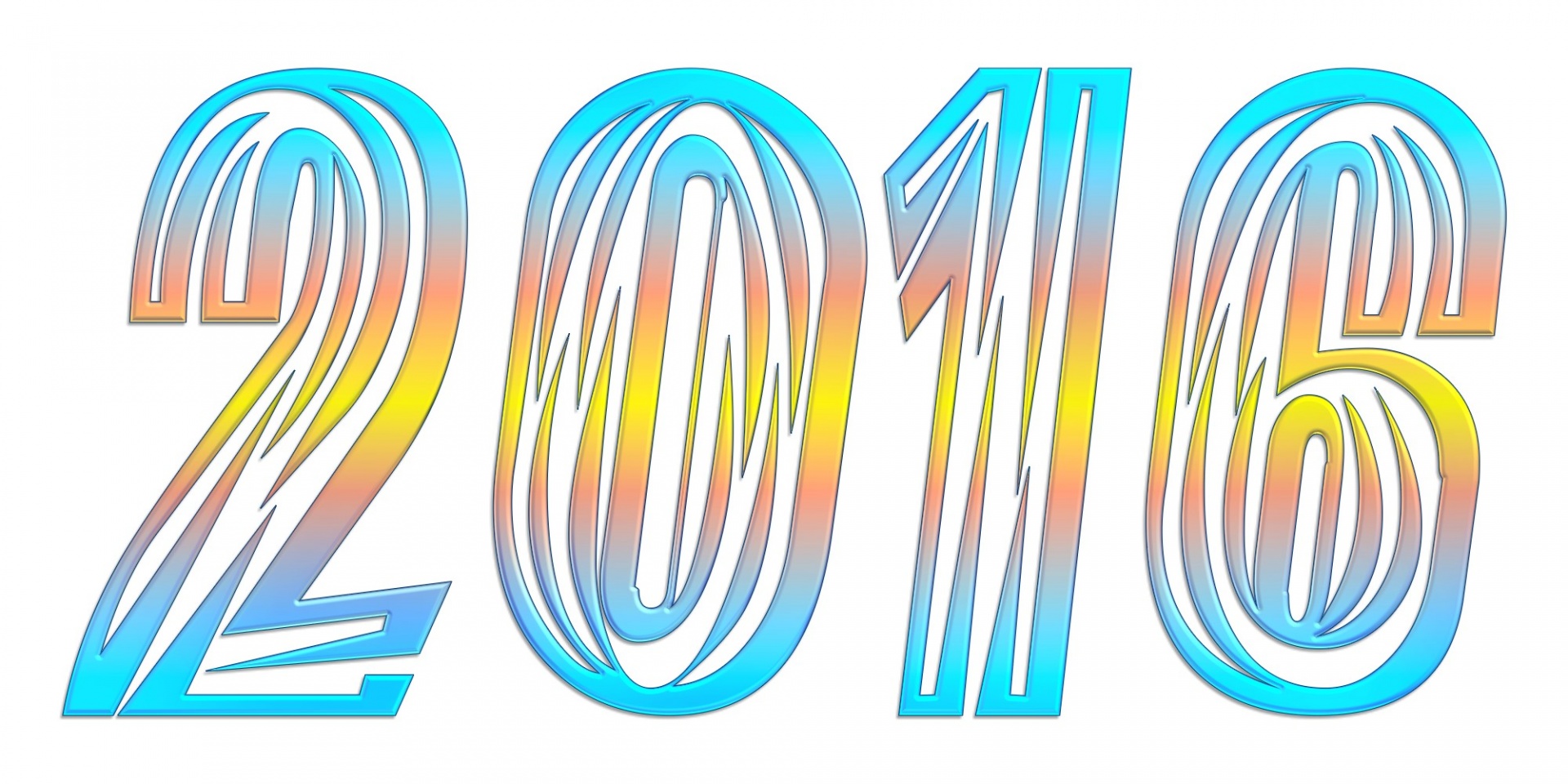 wordart 2016 new year free photo