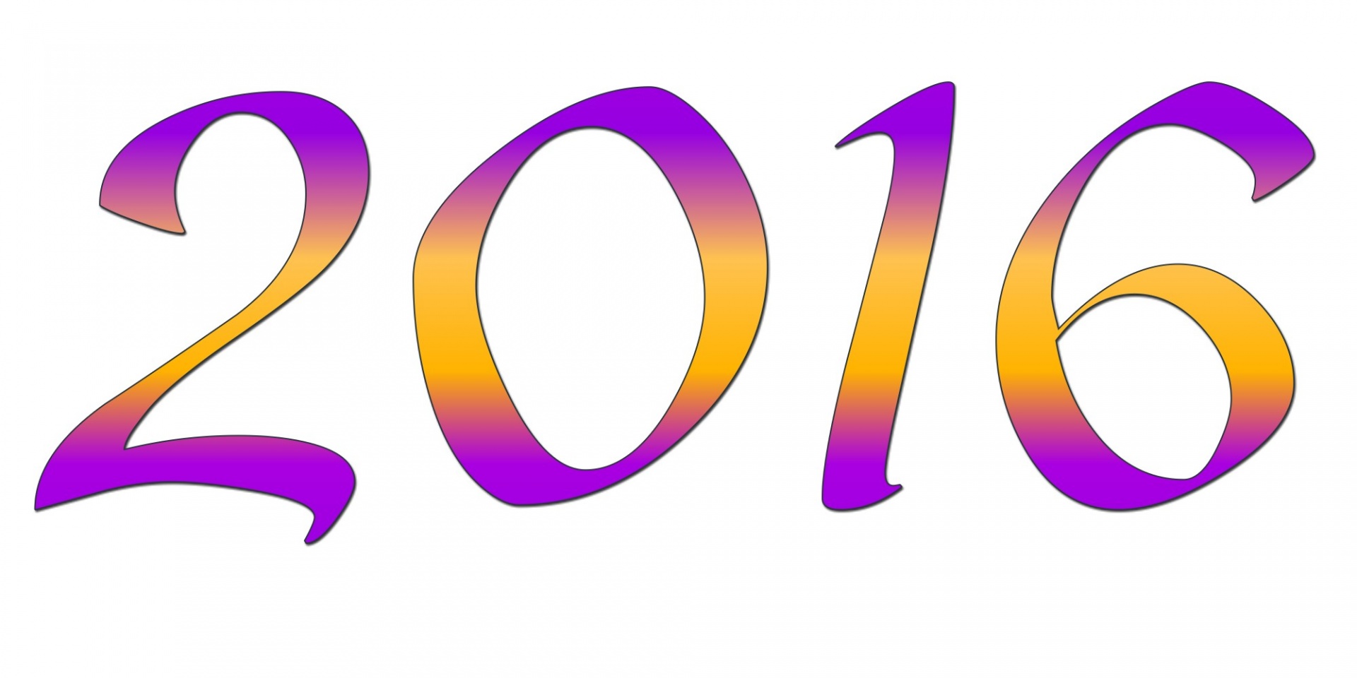 wordart 2016 new year free photo