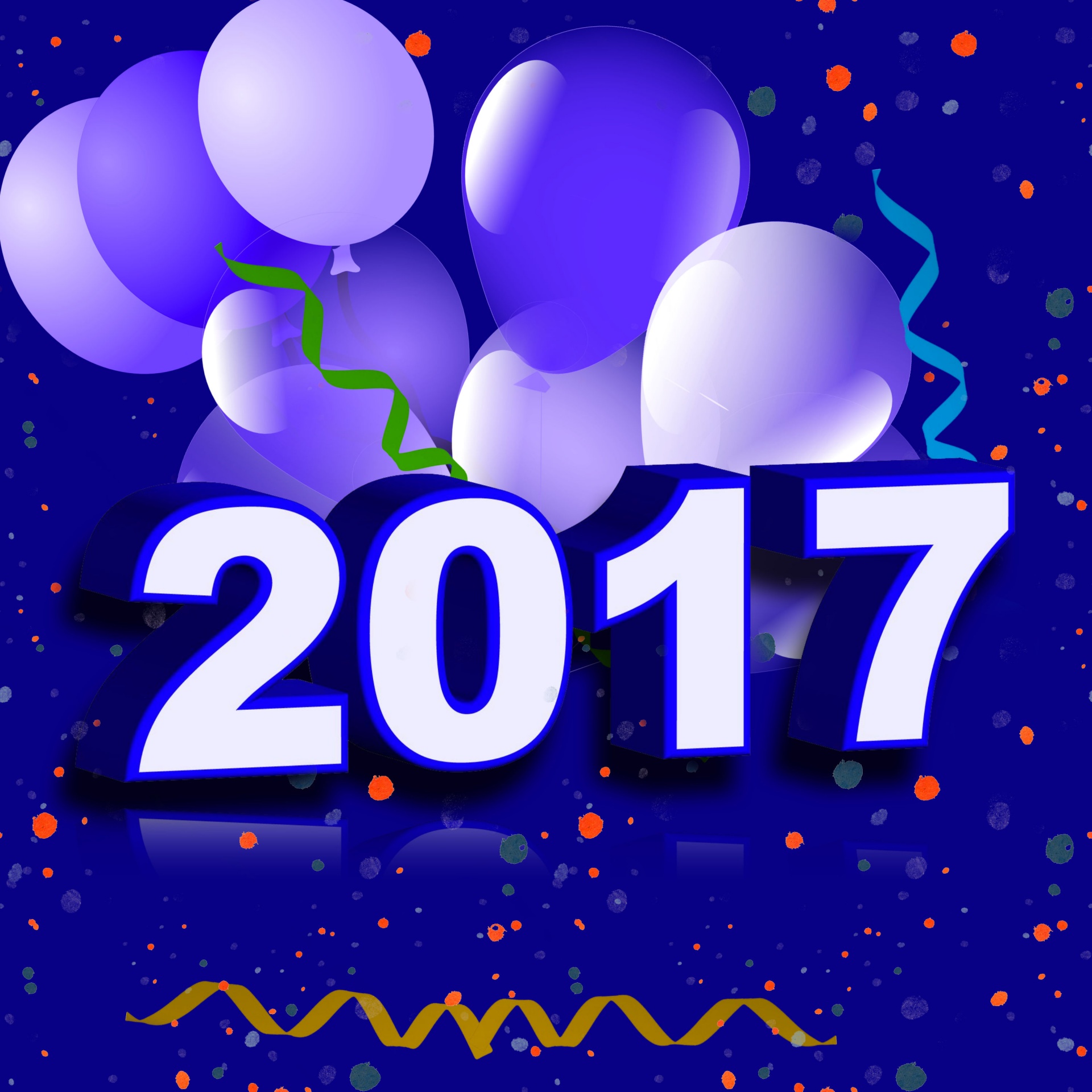 2017 balloons confetti free photo