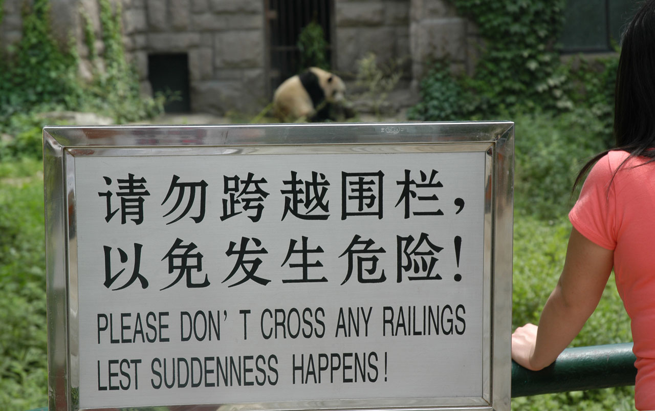 signs zoo panda free photo