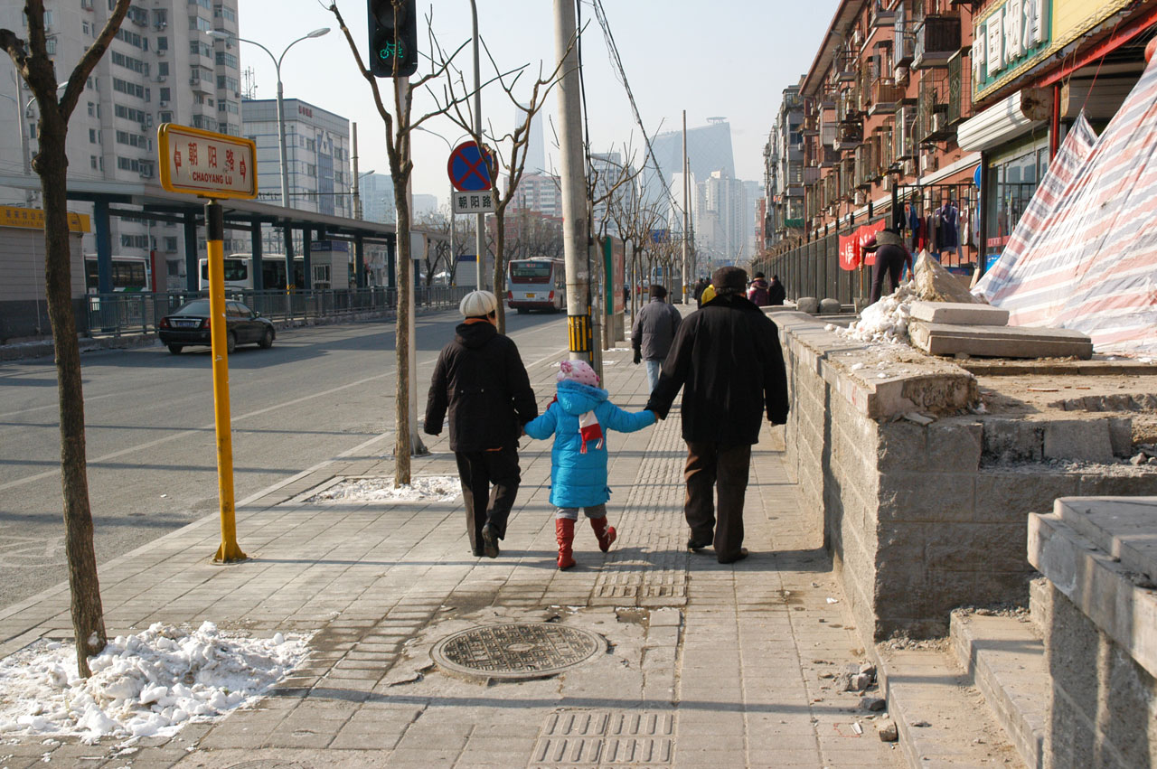 grandparents walking city free photo