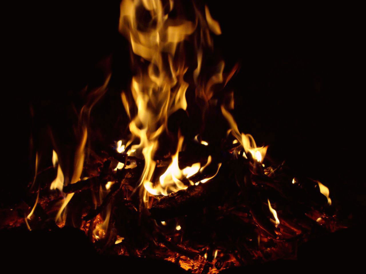 camping fire flame free photo
