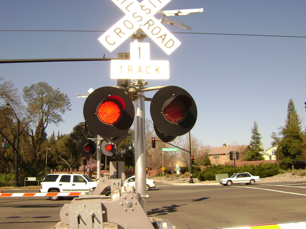 railroad crossing railroad crossing free photo