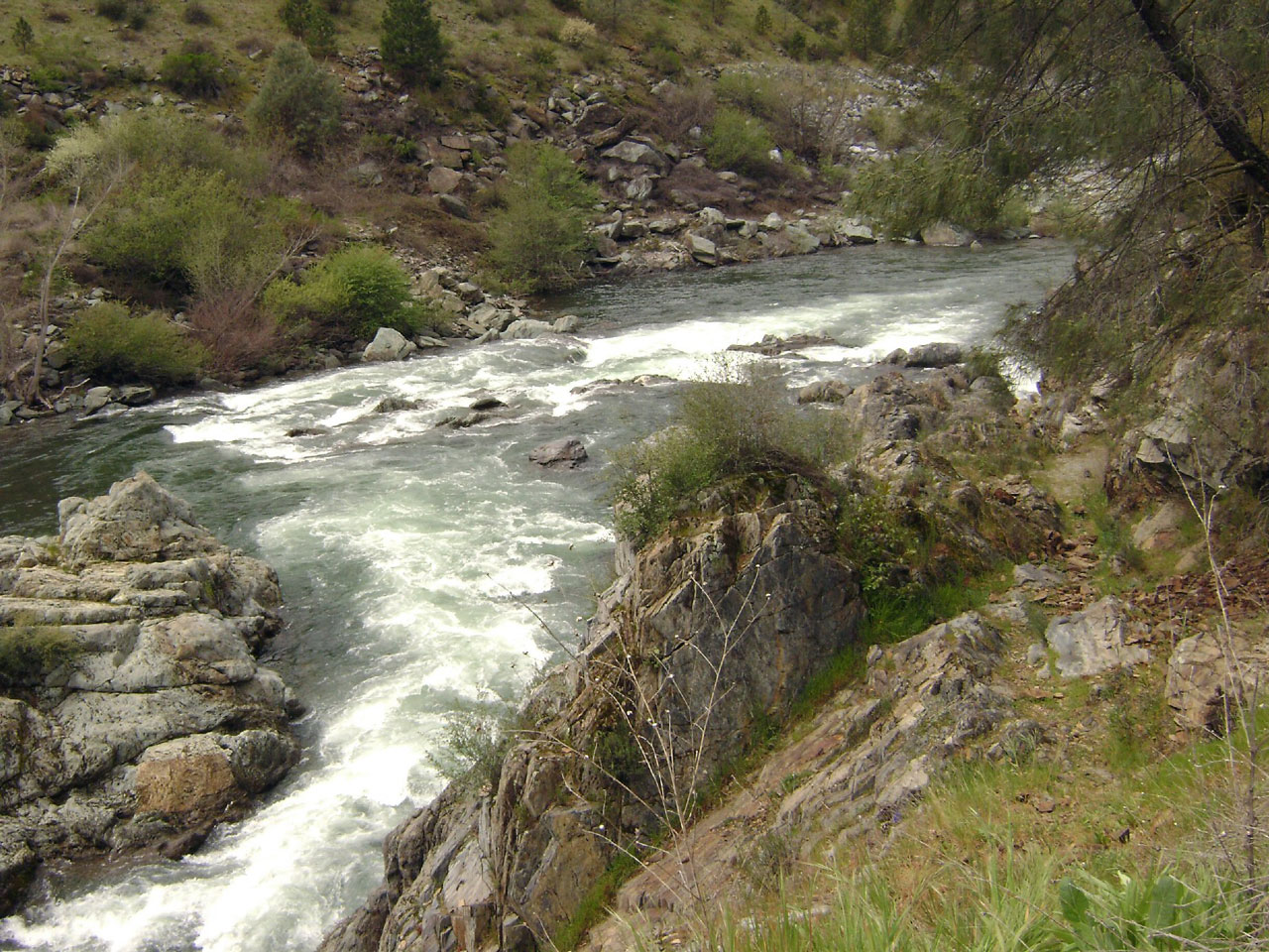 river rapids rock free photo