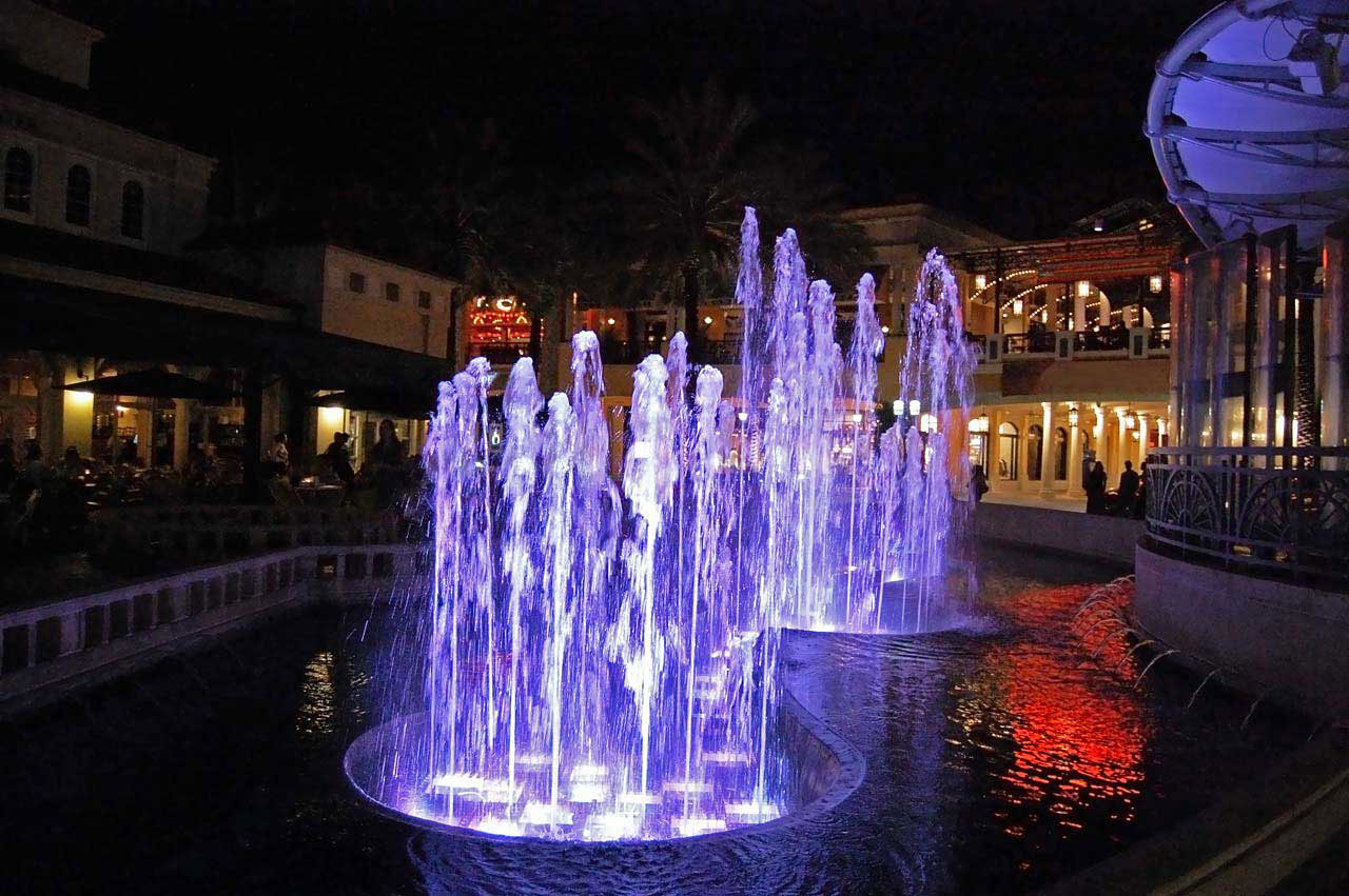 fountain night lightin free photo