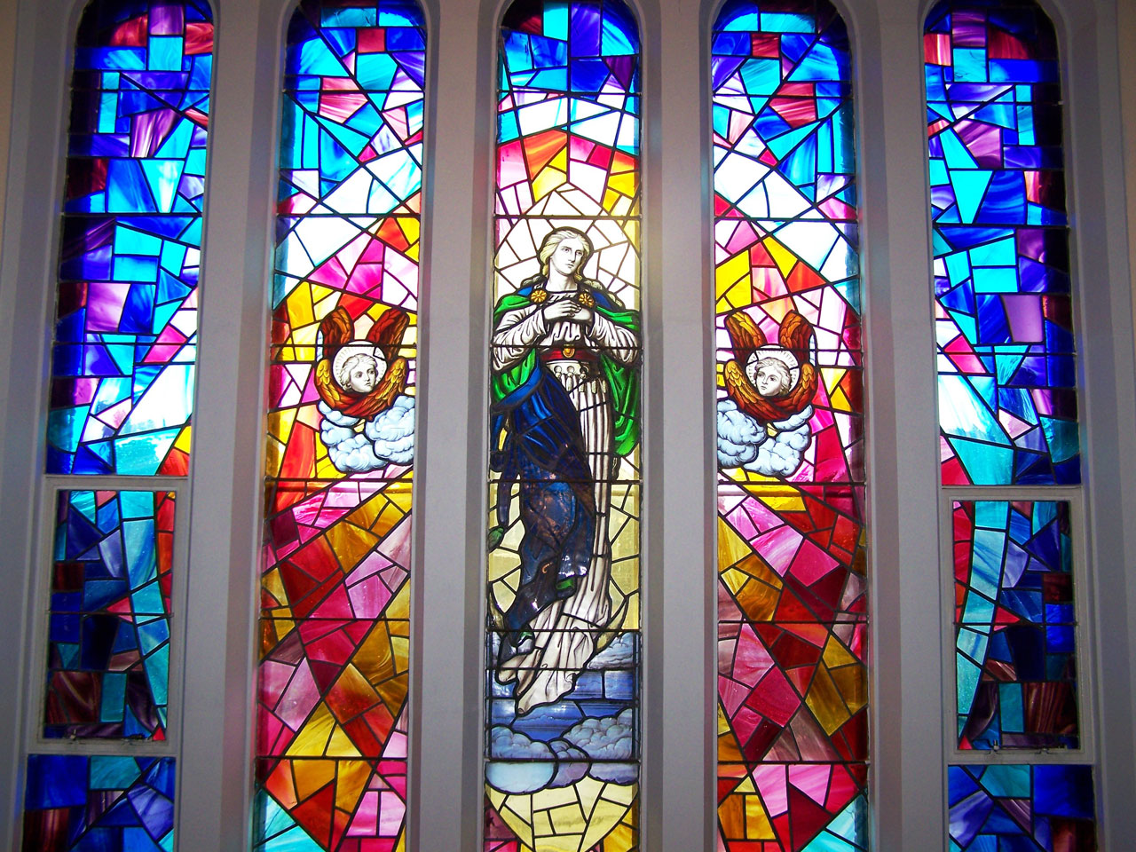 window glass church free photo