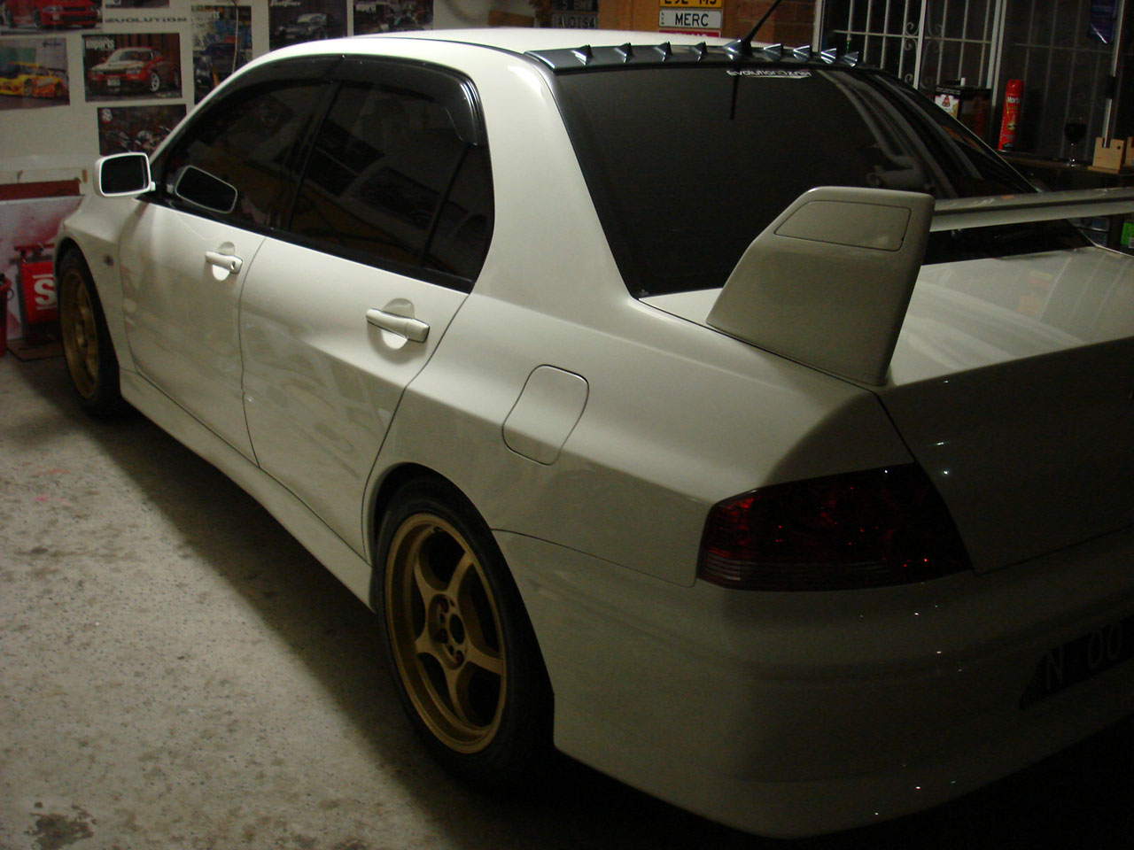 left rear evo 7 free photo