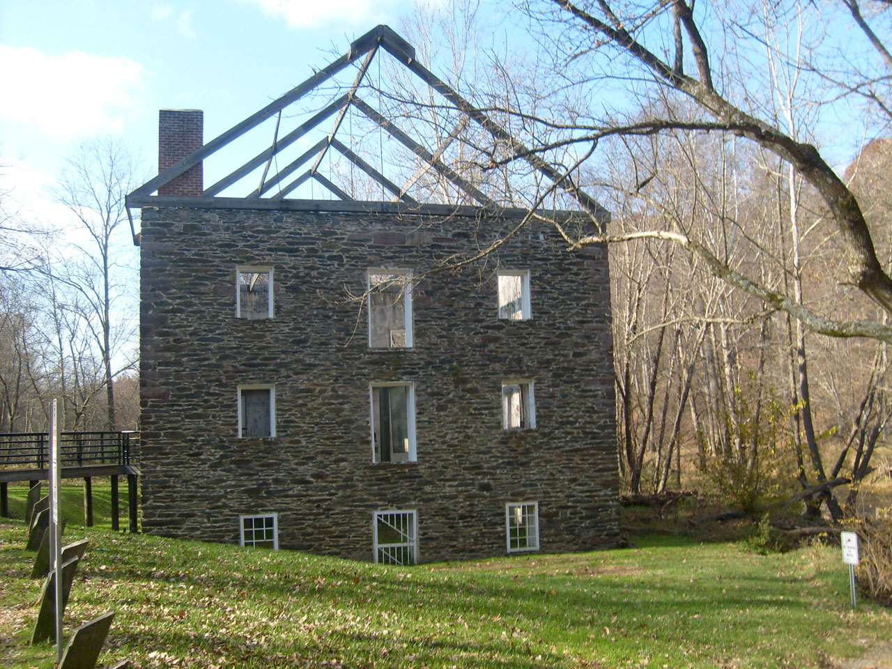 old mill stone building free photo