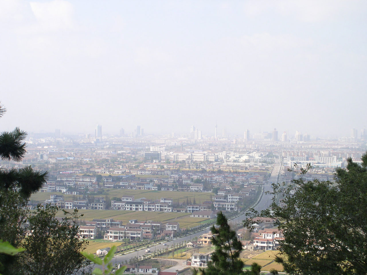 nantong city distance smog free photo