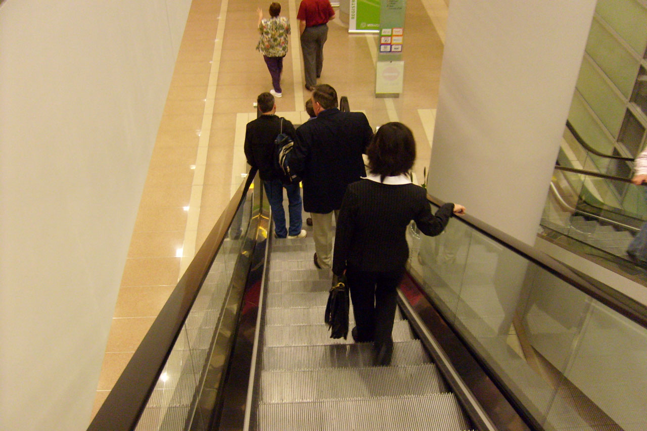 escalator people stairway free photo