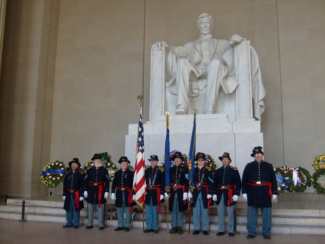 reenactors soldiers flags free photo