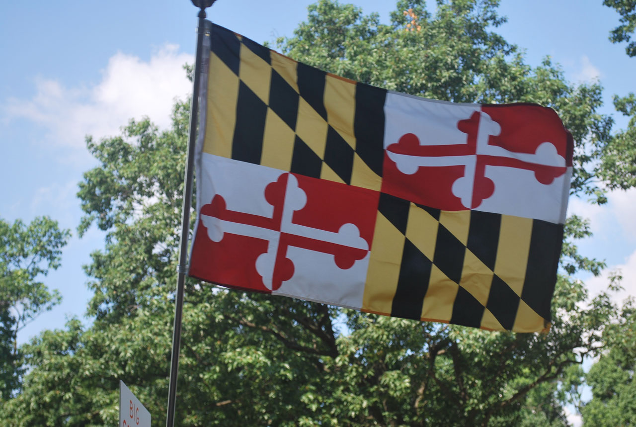 flag maryland wind free photo