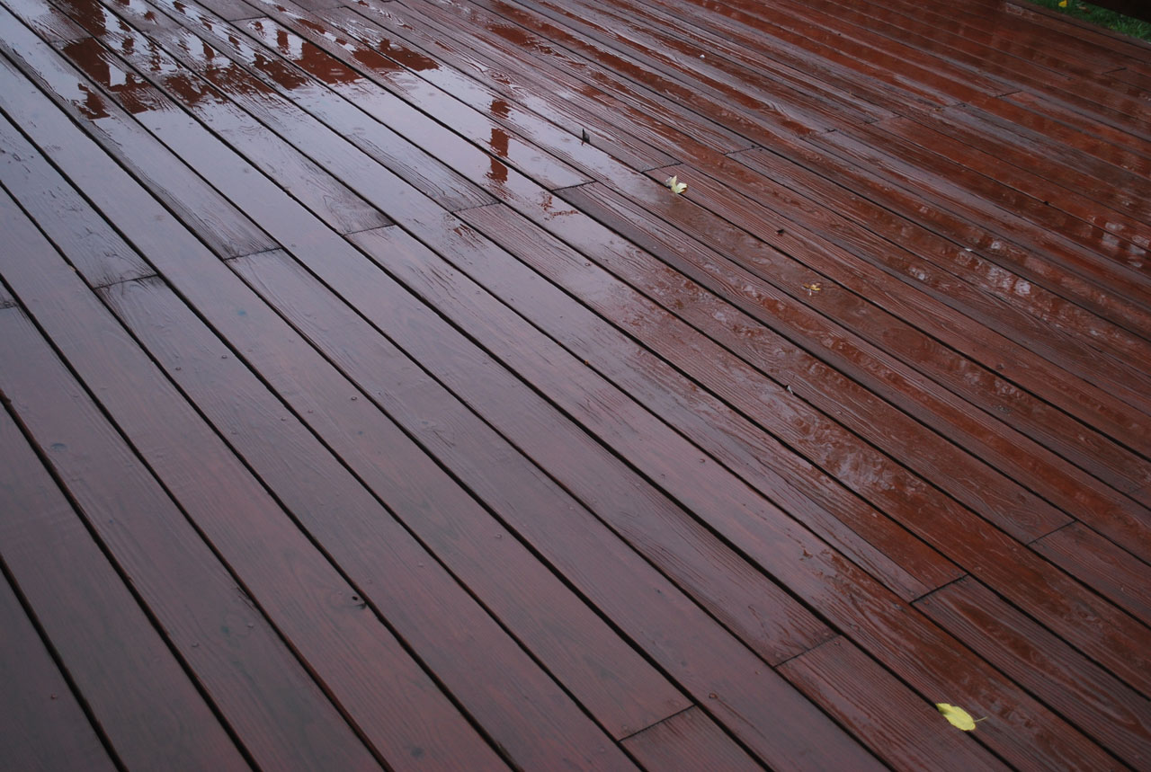 deck wooden rain free photo