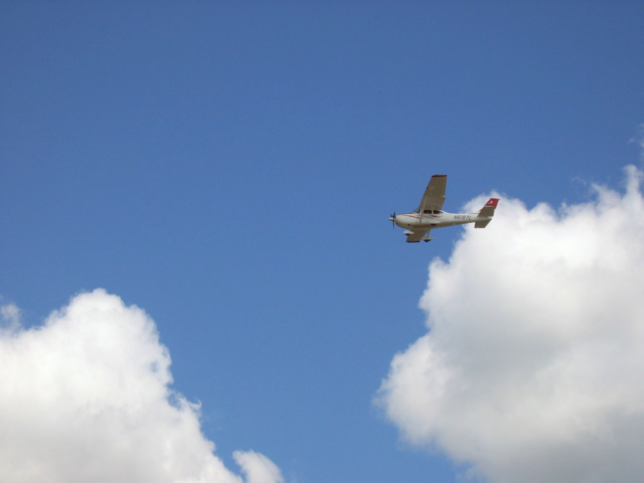 airplane sky clouds free photo