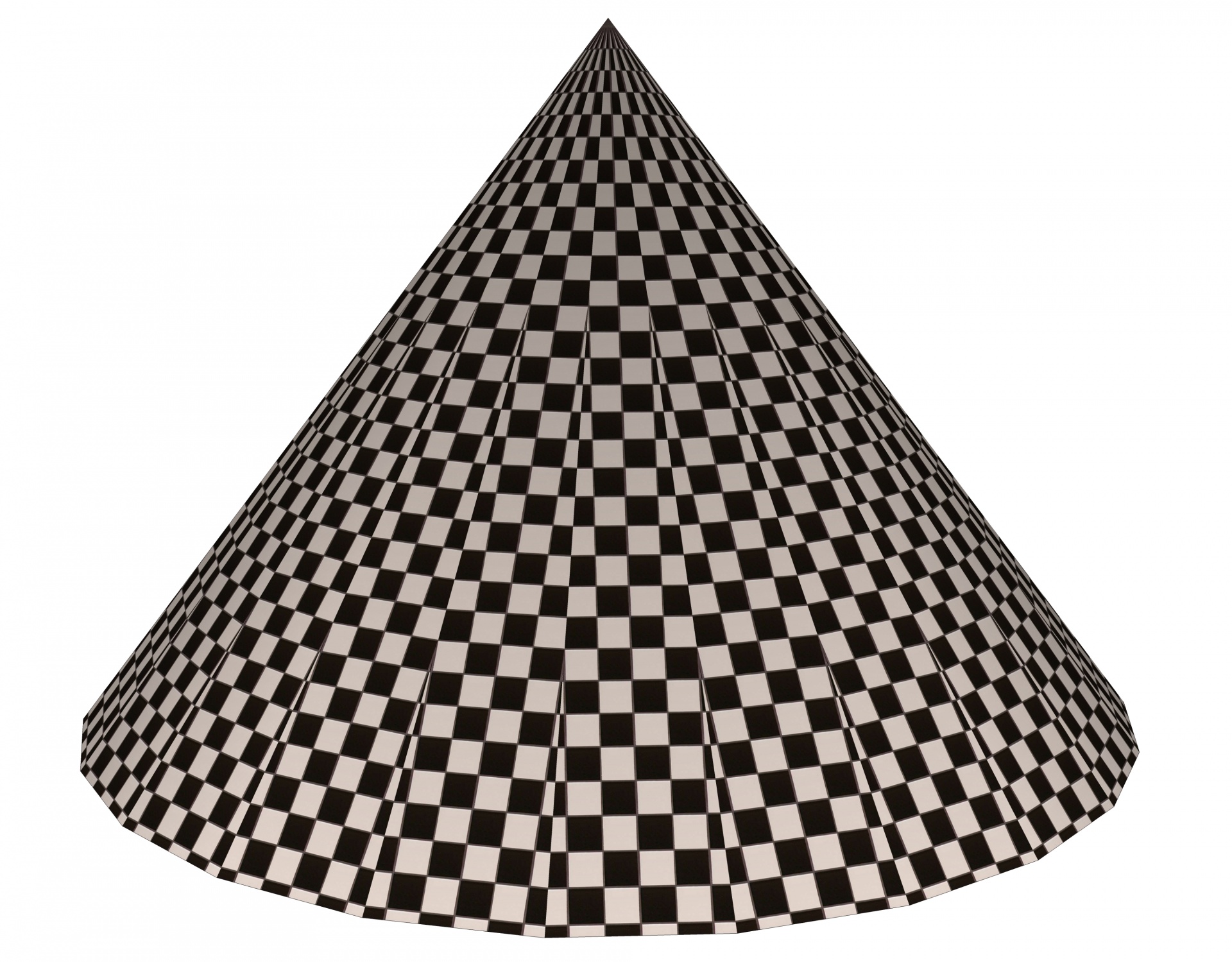 checkerboard 3d cone free photo