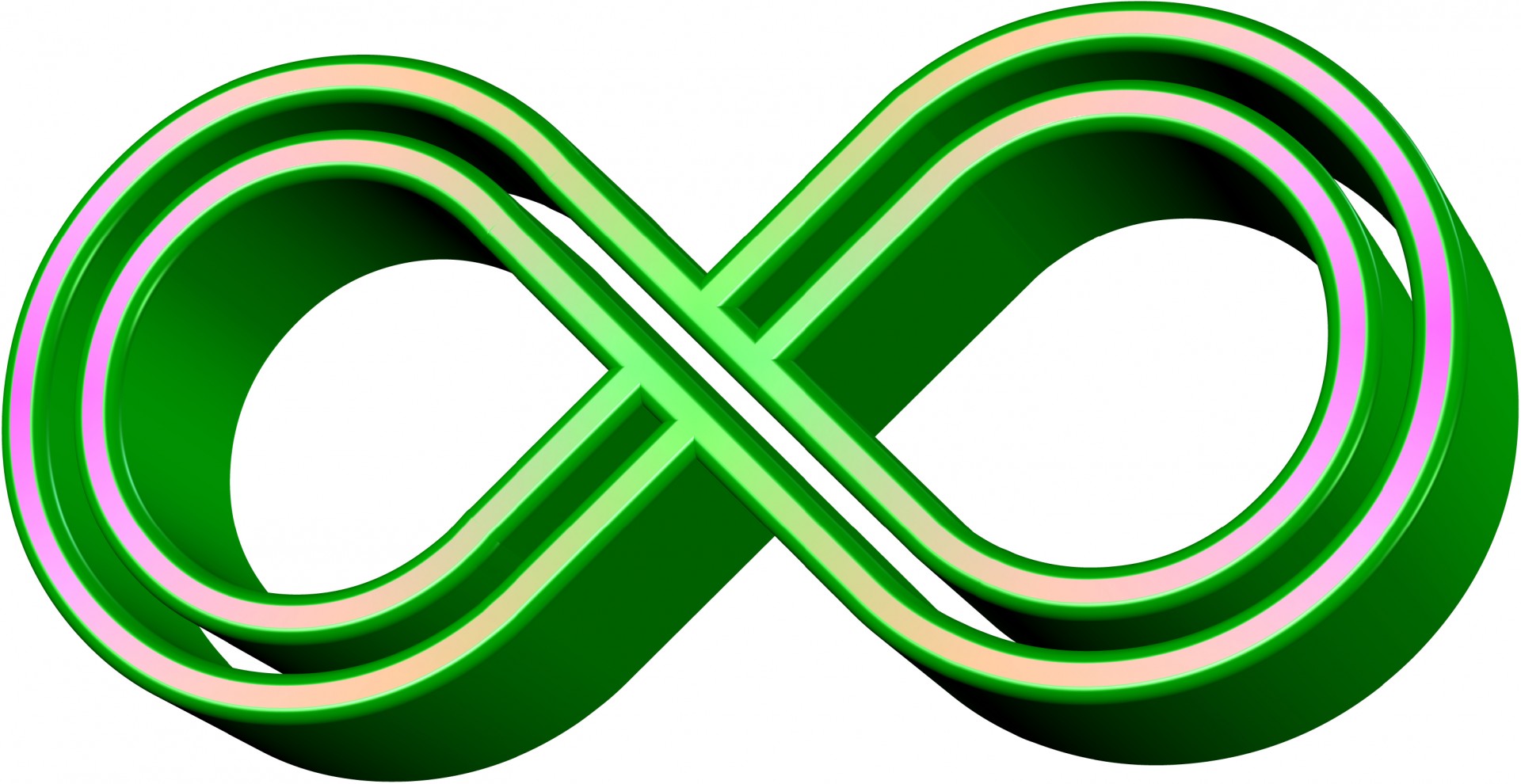 Знак бесконечности зеленый