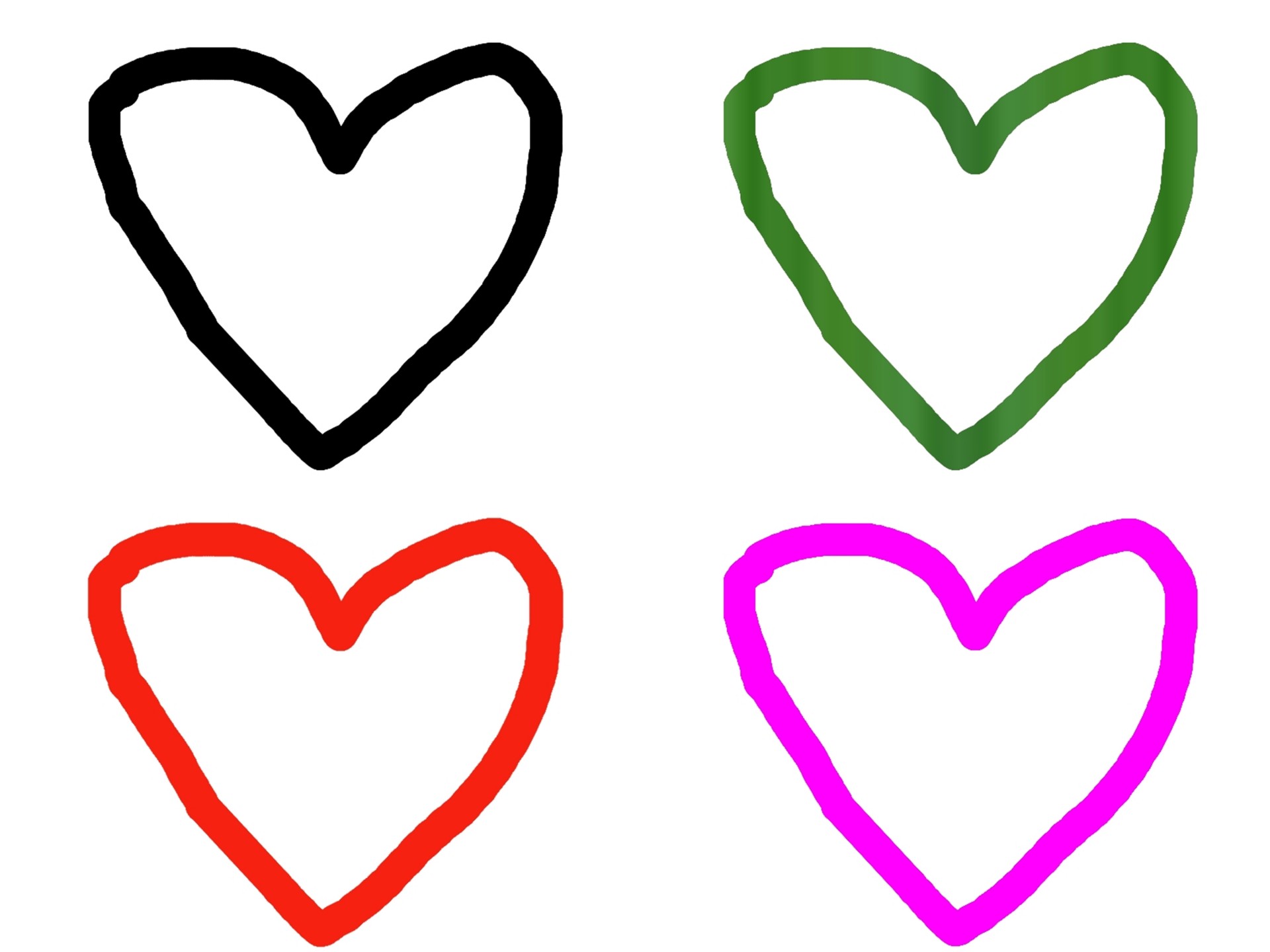 hearts outline simple free photo