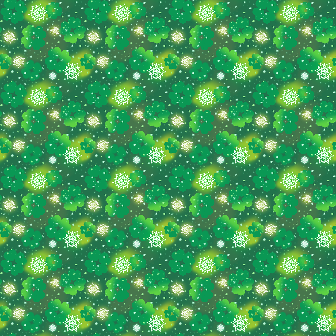 4-leaf clover star glitter free photo