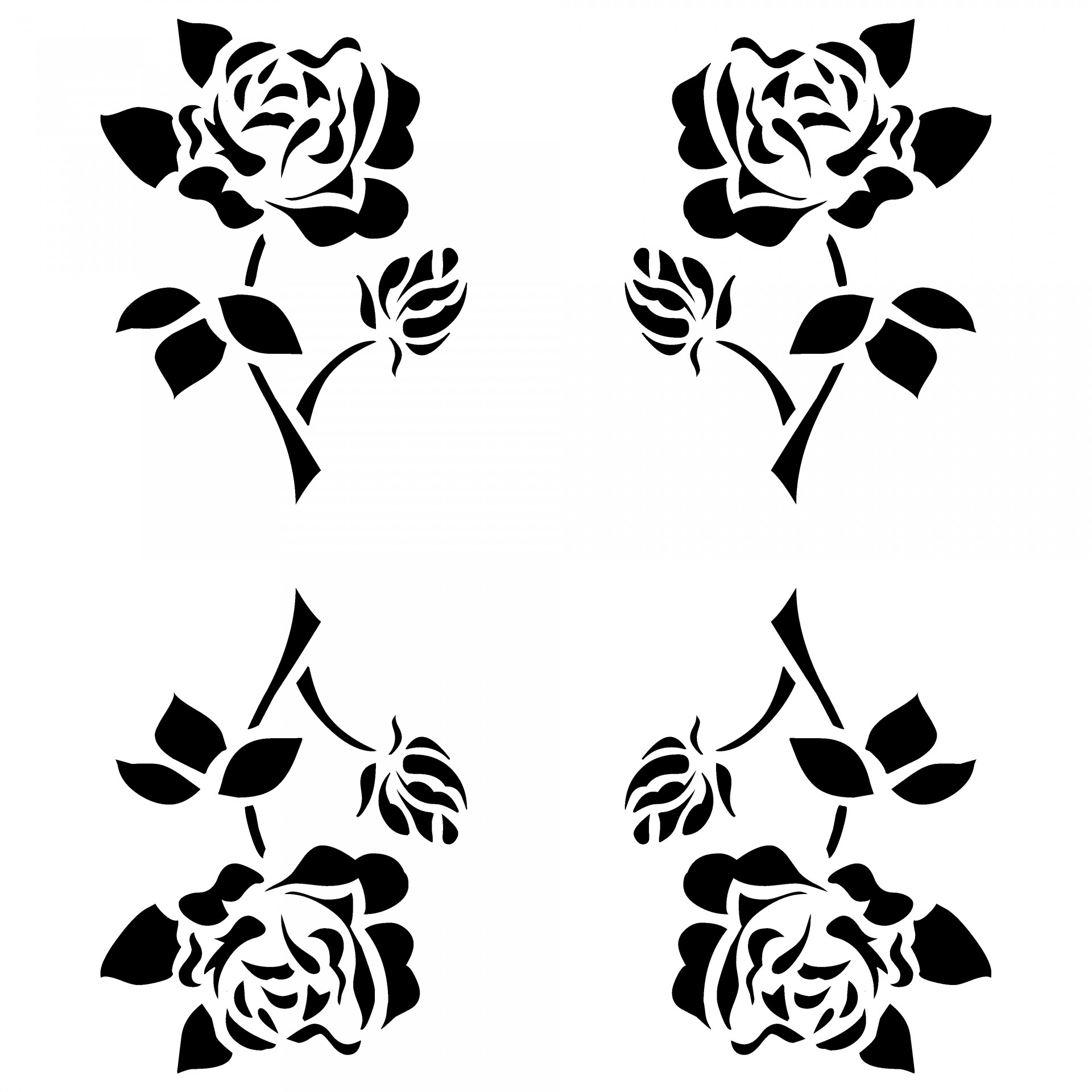 roses black kaleidoscope free photo