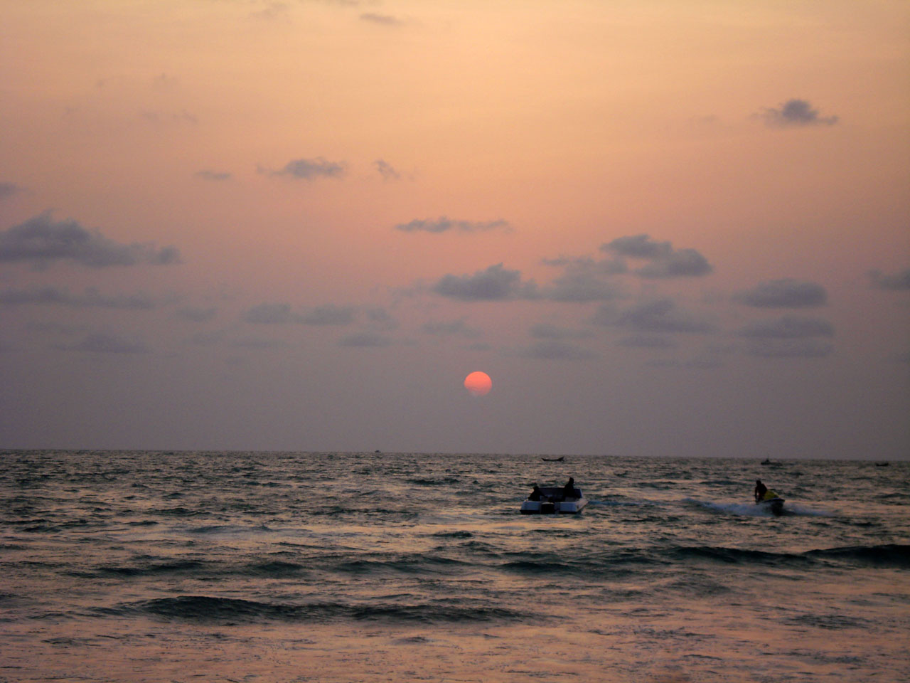 sunset sun shore free photo