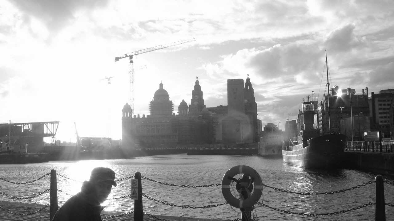 black and white dock liverpool free photo