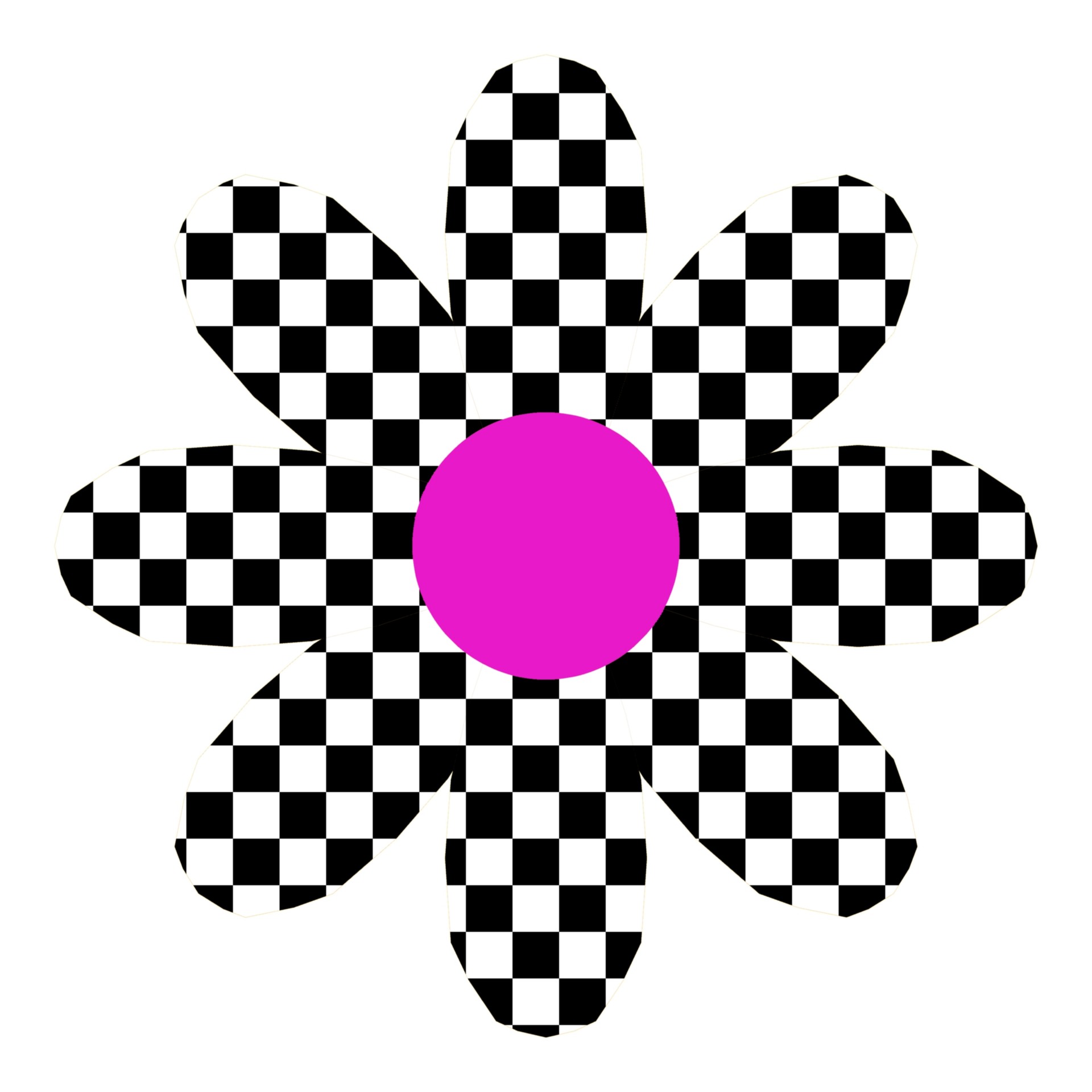 8 petal checkerboard free photo